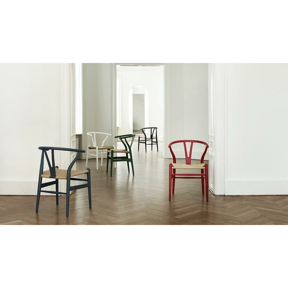 Carl Hansen CH24 SIELBONE SIEP EDICIÓN ESPECIAL, edición especial de Beech, rojo suave