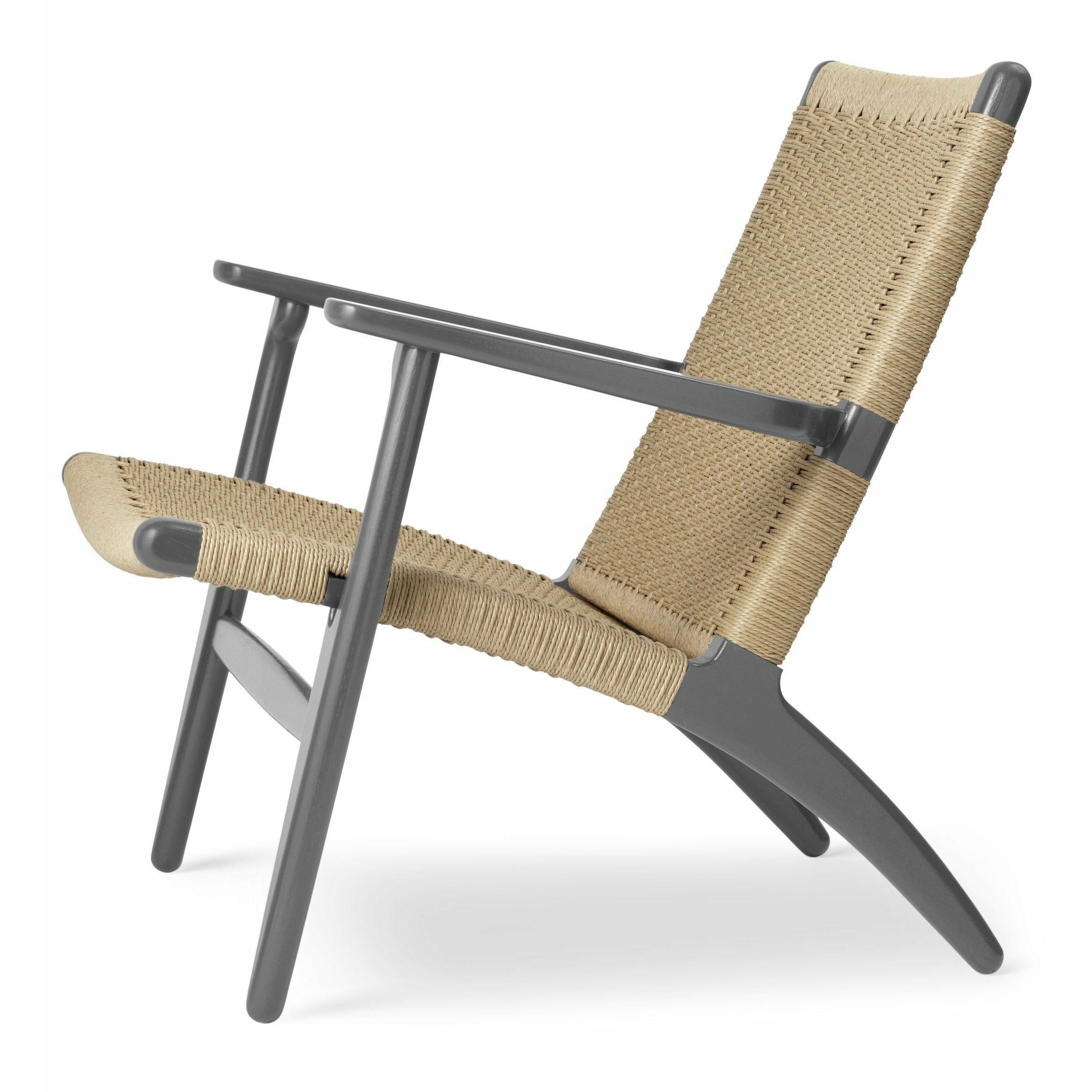 Carl Hansen CH25 Lounge Chair Eiche, Schieferbraun/Naturkabel Sonderausgabe