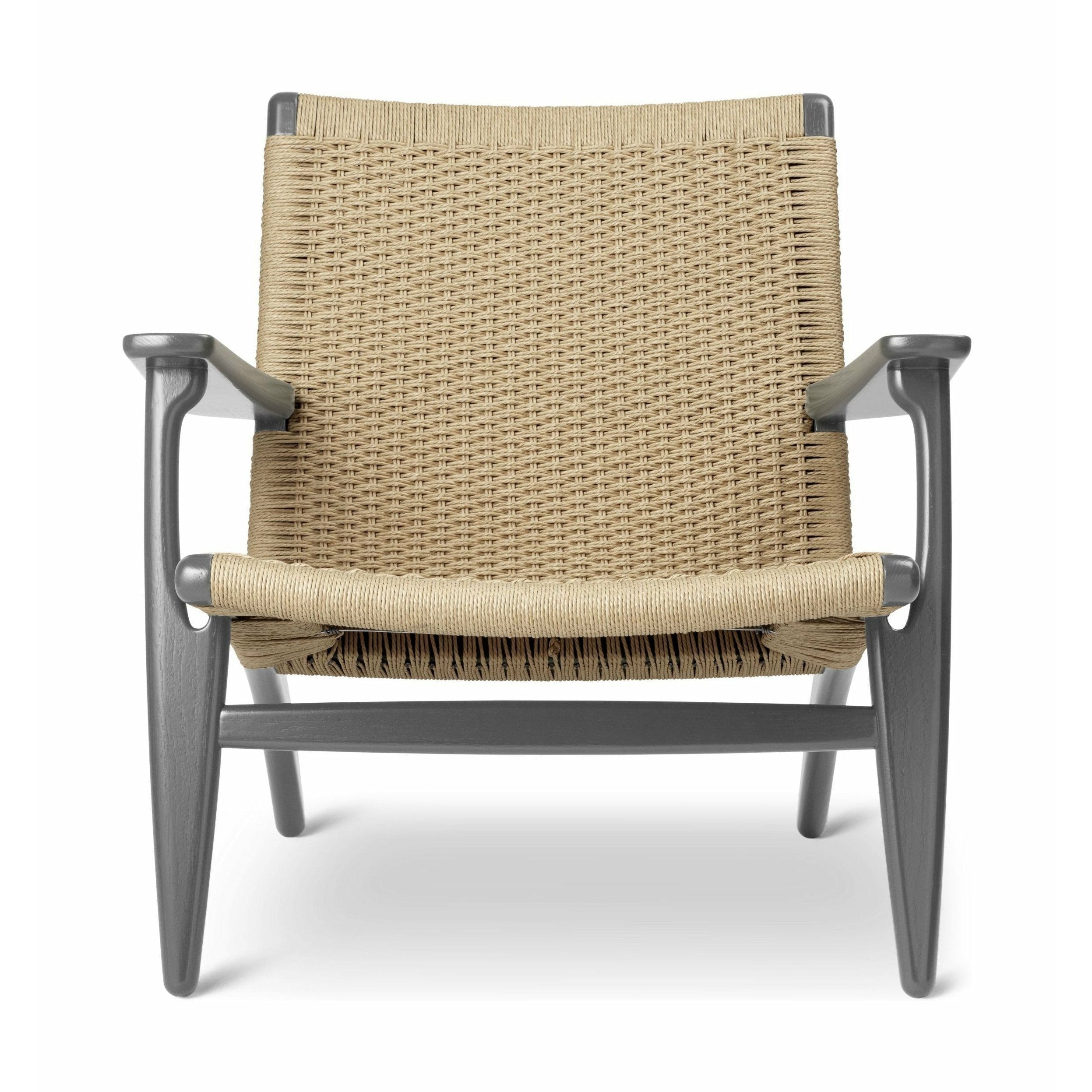 Carl Hansen CH25 Lounge Chile Oak, Slate Brown / Natural Cord Special Edition