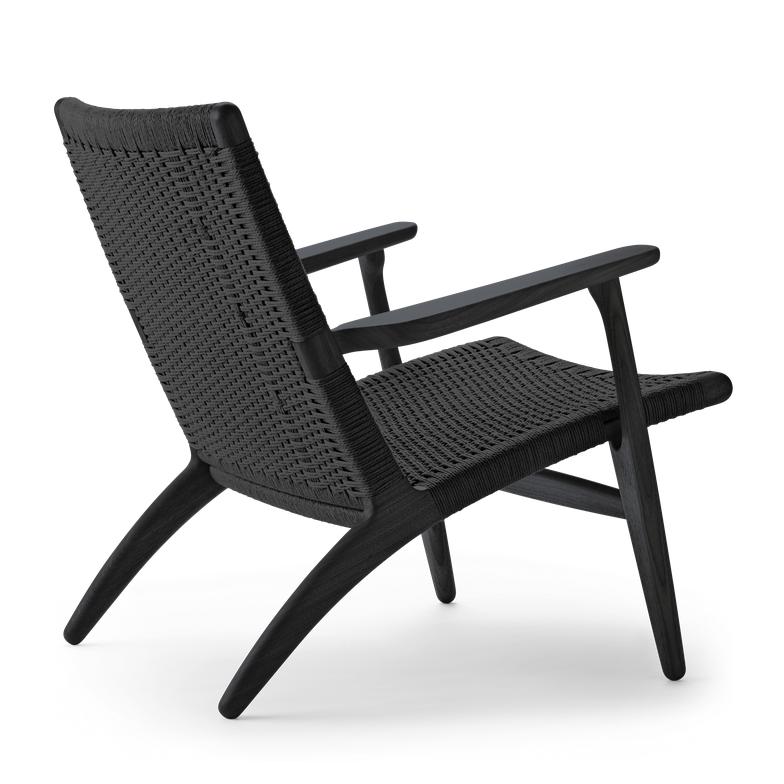 Carl Hansen CH25 Chaise Lounge, chêne coloré / cordon en papier noir