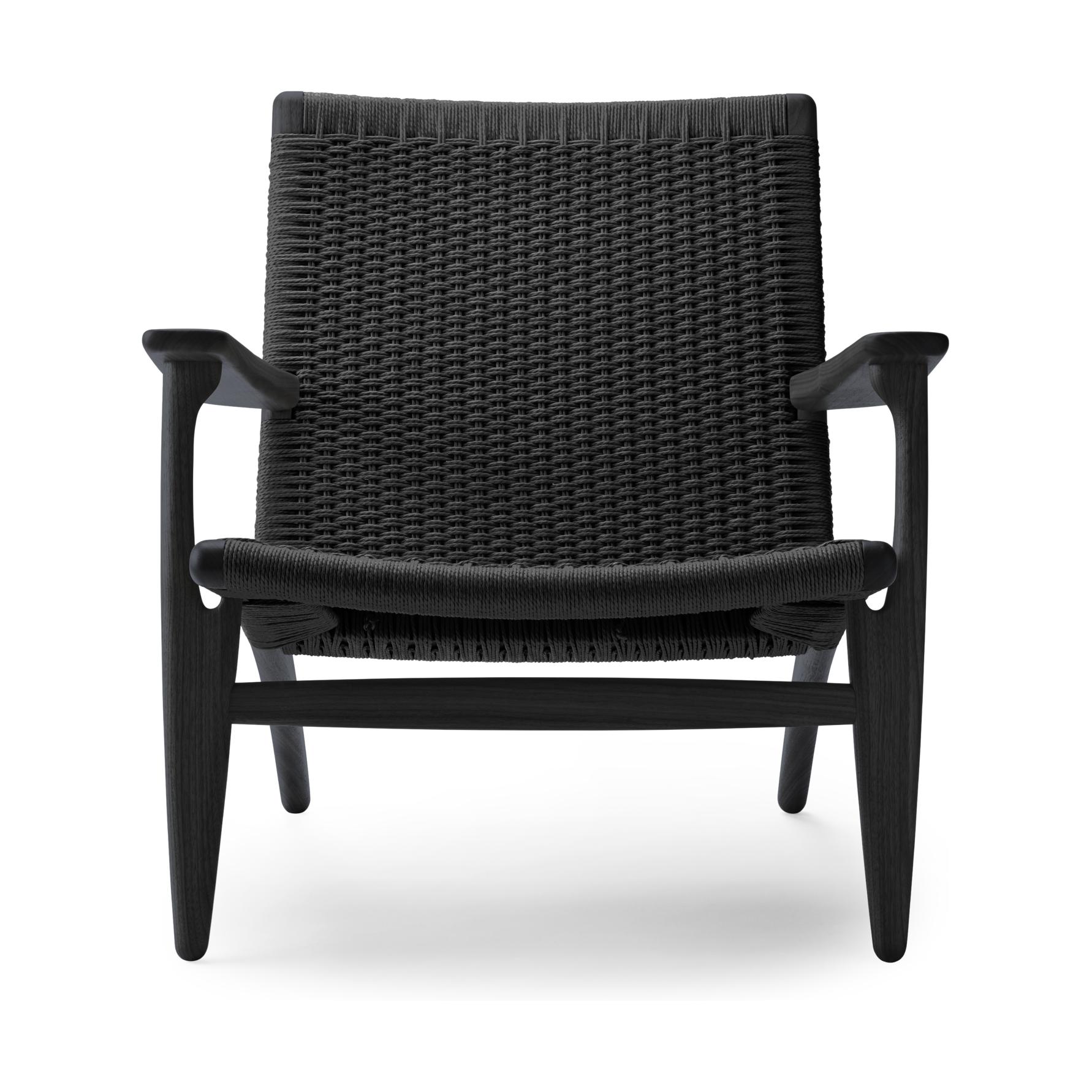 Carl Hansen CH25 Chaise Lounge, chêne coloré / cordon en papier noir