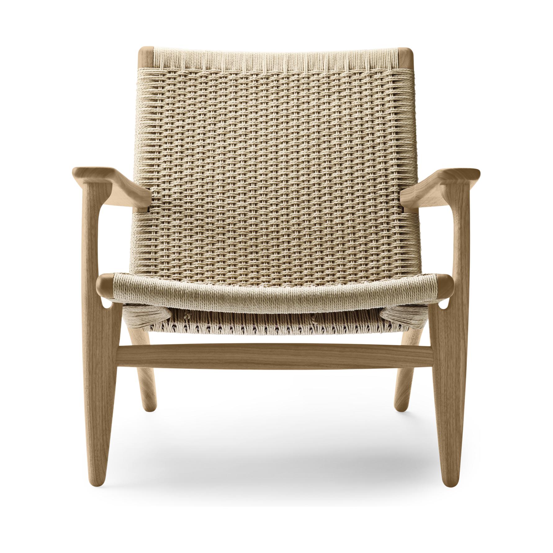 Carl Hansen CH25 Lounge stoel, geolied eiken/natuurlijk