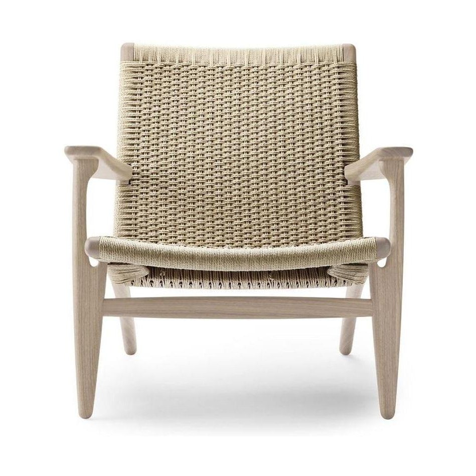 Carl Hansen CH25 Chaise Lounge, chêne savonned / naturel