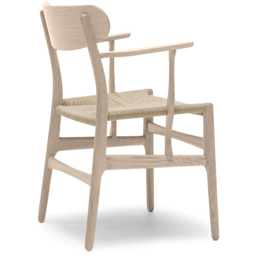 Chaise Carl Hansen CH26, savon en chêne / cordon naturel