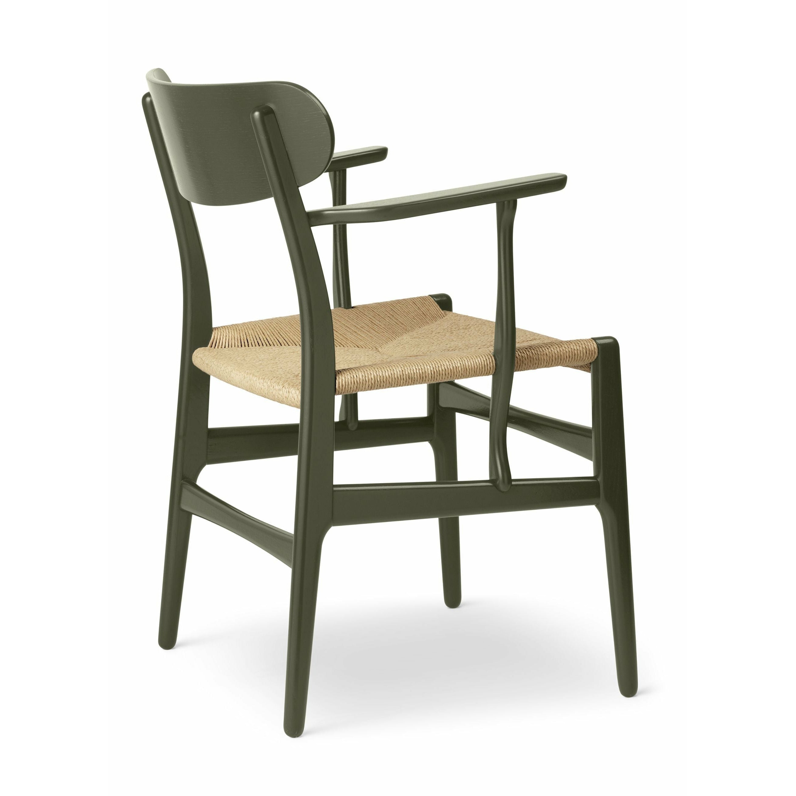 Carl Hansen CH26 chaise Chêne, Green d'algues / cordon naturel