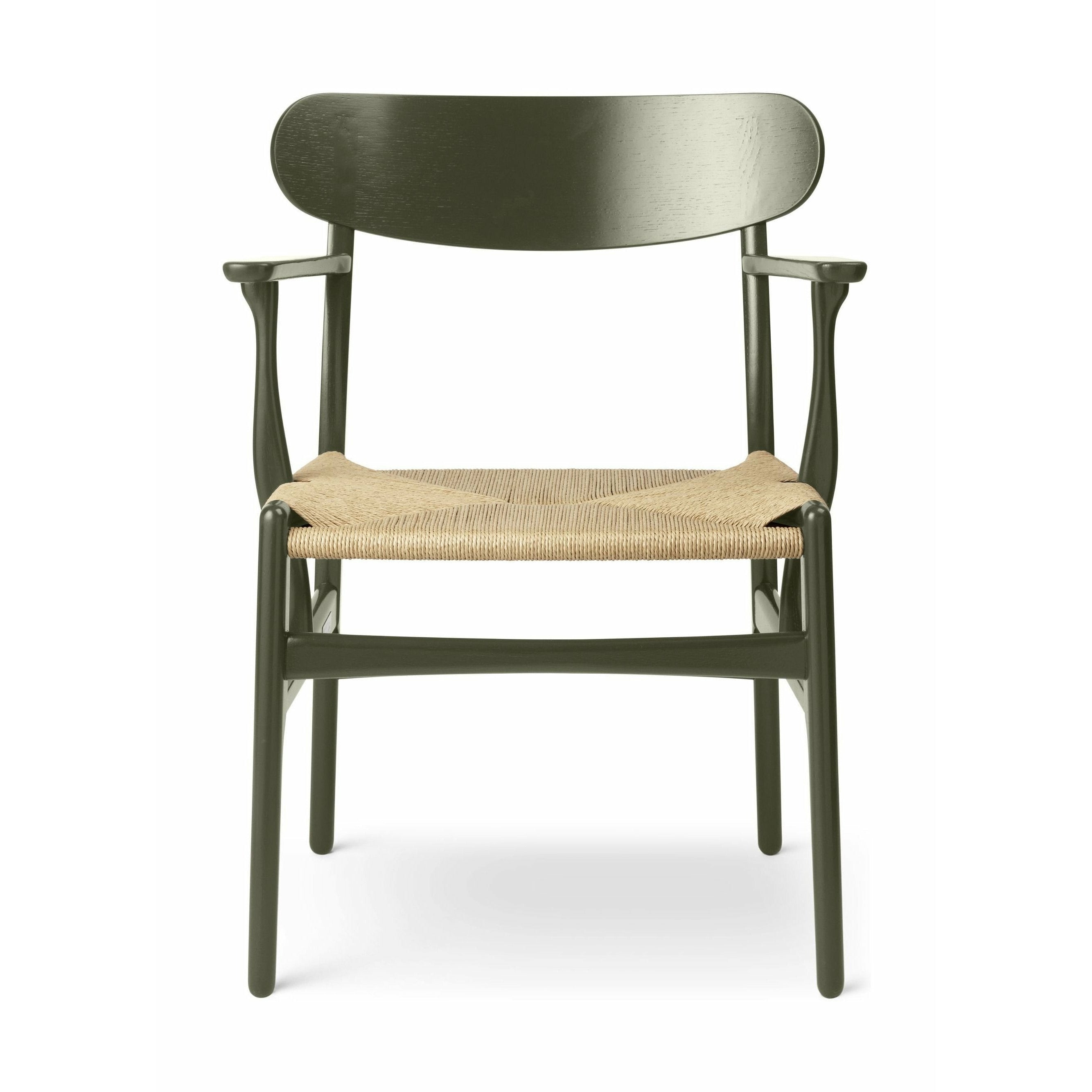 Carl Hansen CH26 stoleve, tanggrøn/naturlig ledning