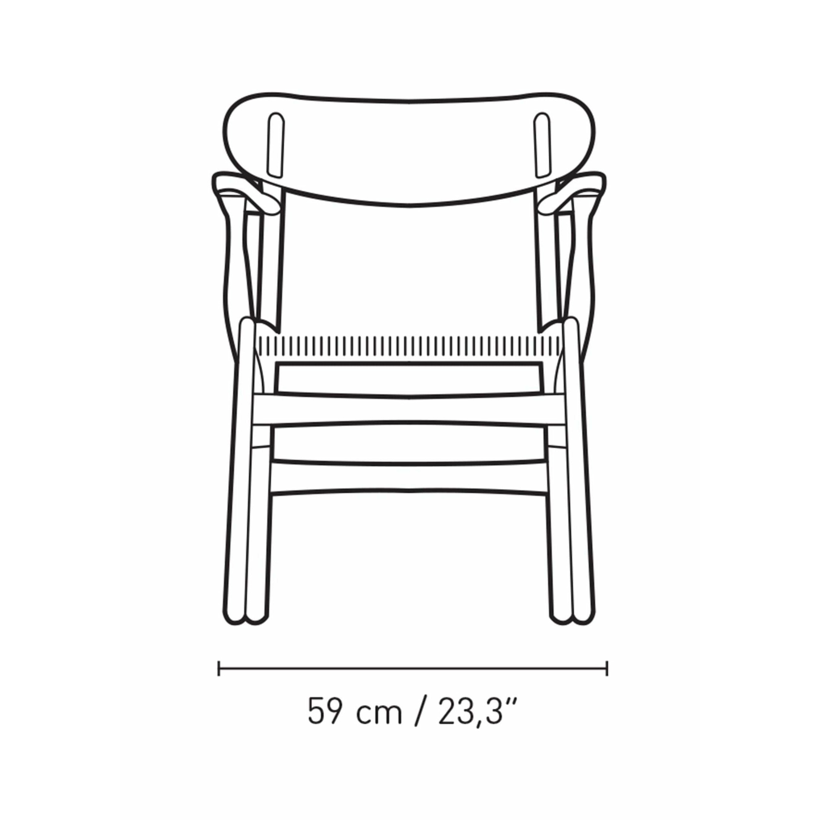 Carl Hansen CH26 chaise chaise, ardoise brun / osier naturel