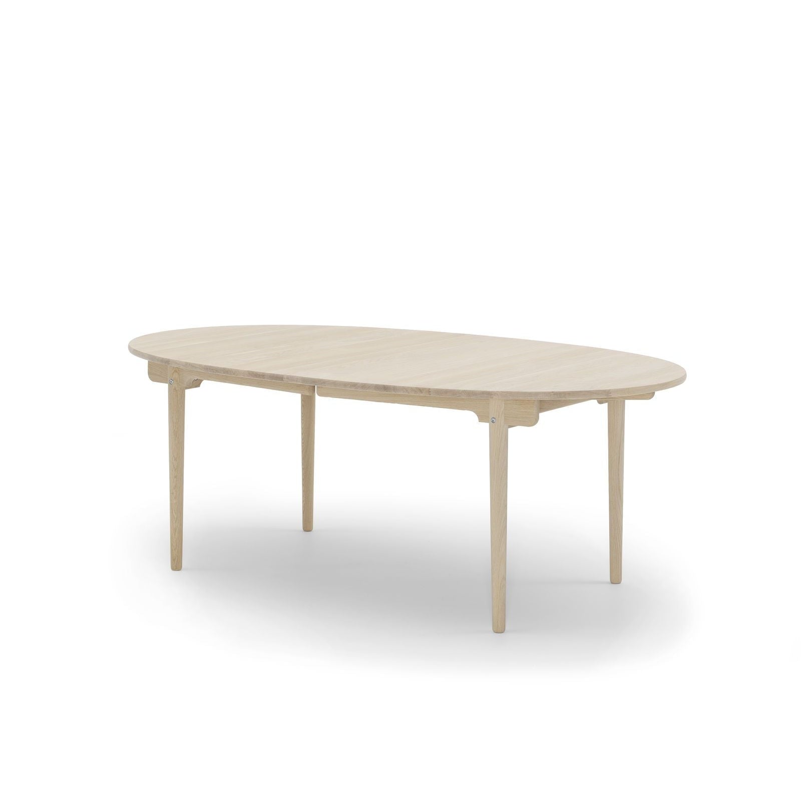 CARL HANSEN CH338 Mesa de comedor sin top adicional, roble engrasado blanco