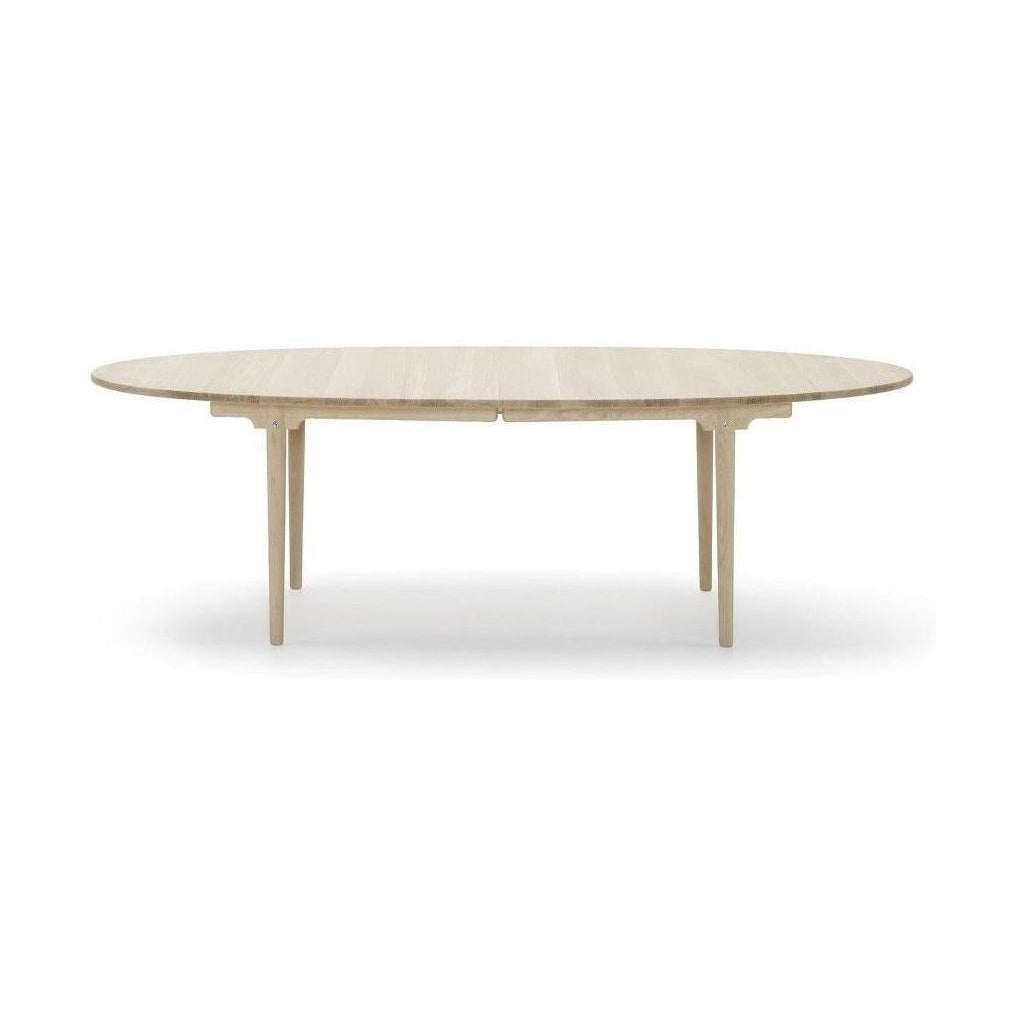 Carl Hansen CH339 Table à manger sans haut supplémentaire, chêne huilé blanc