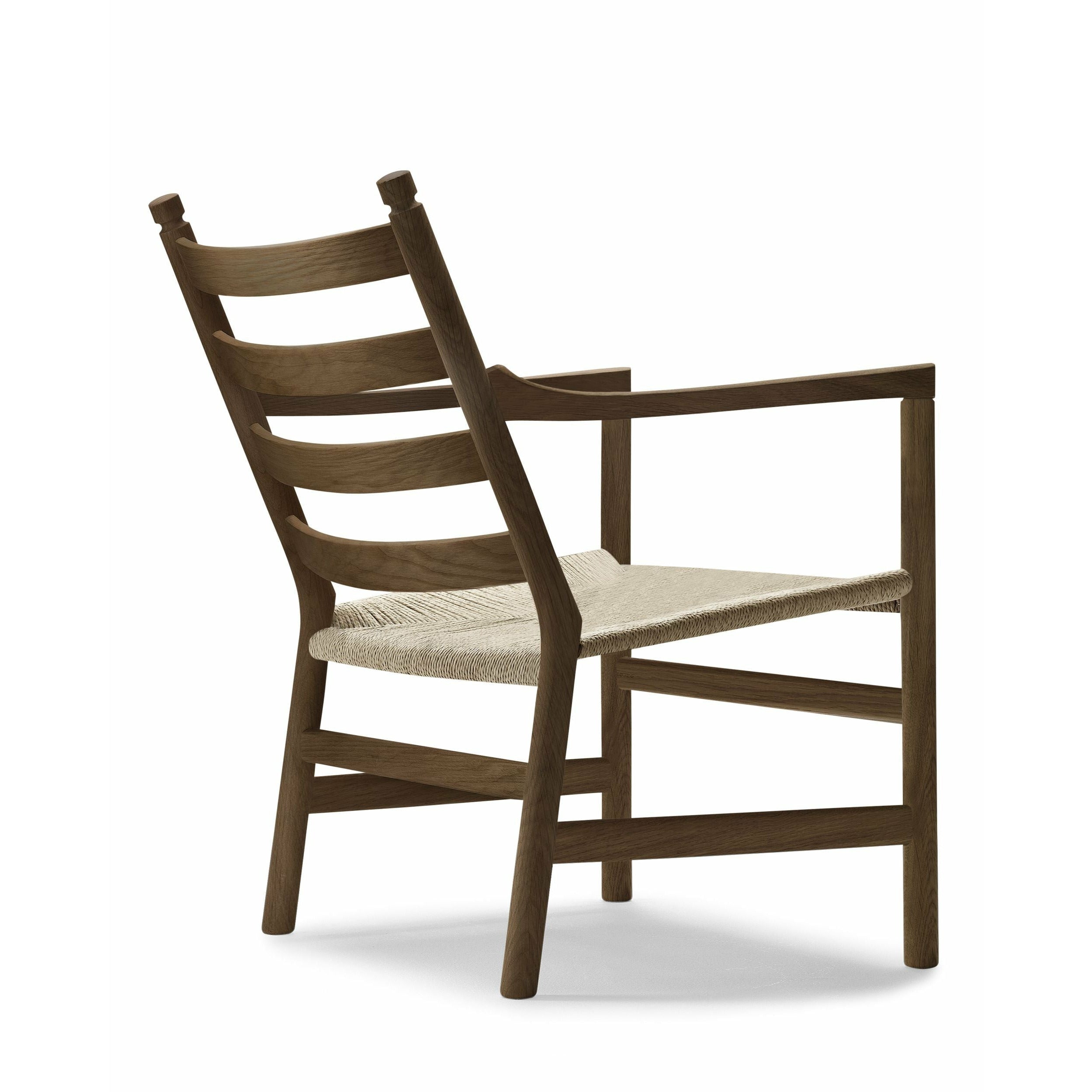 Carl Hansen Ch44 Lounge Chair Oak Smoke Colored Oil, Natural Cord