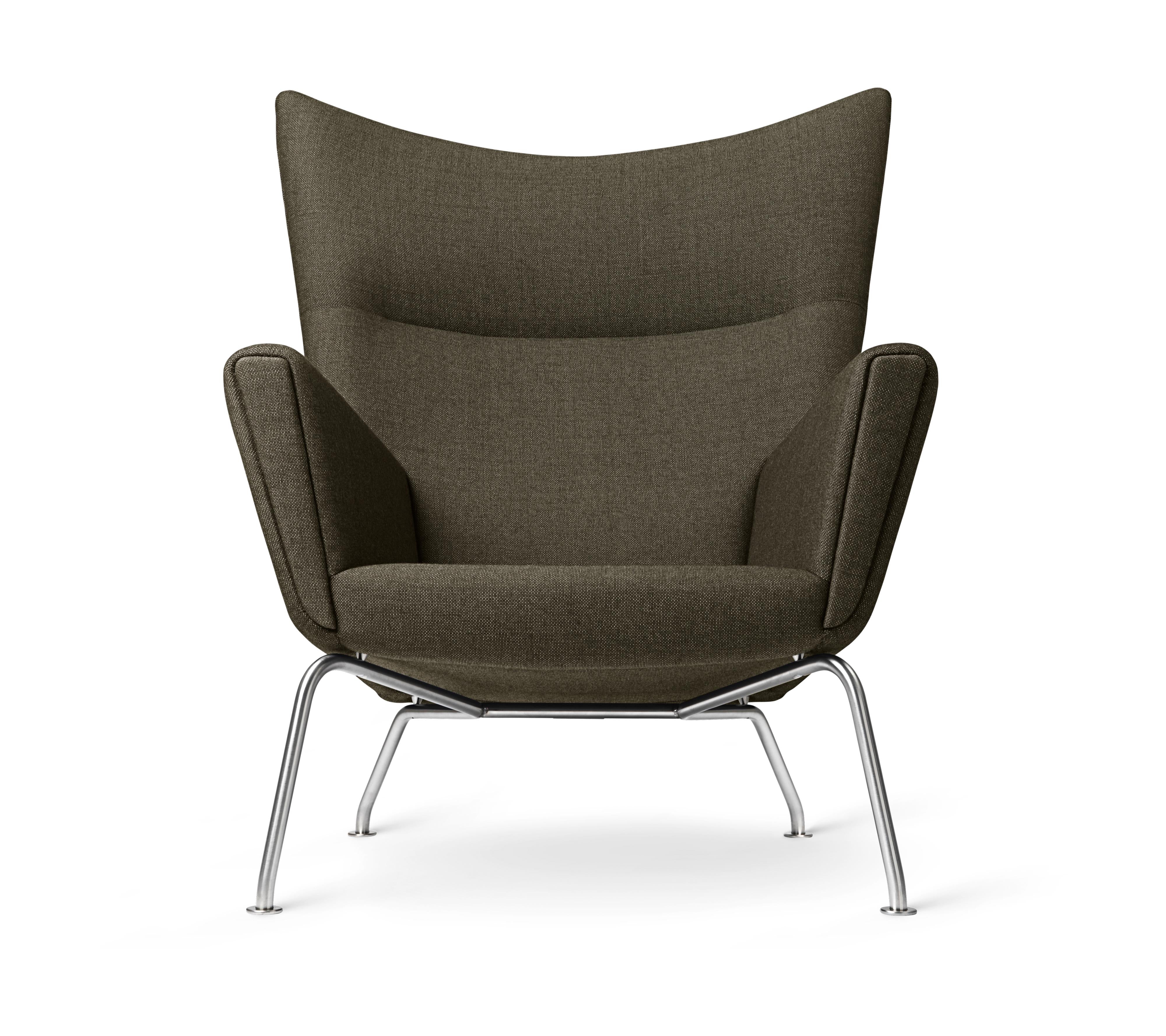 Carl Hansen CH445 Flügelstuhl, Stahl/Passion 1101