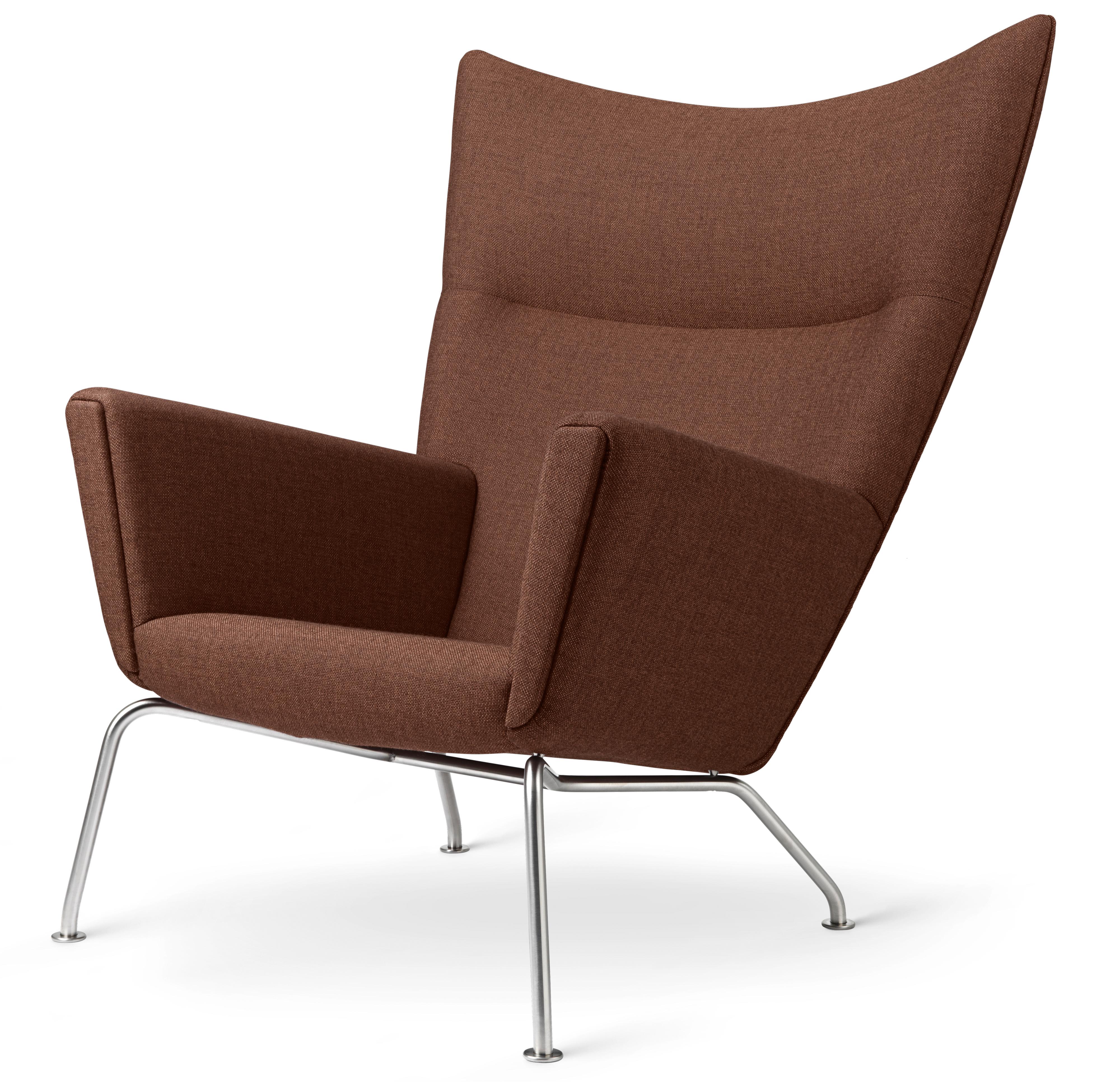 Carl Hansen Ch445 Wing Chair, Steel/Passion 7101