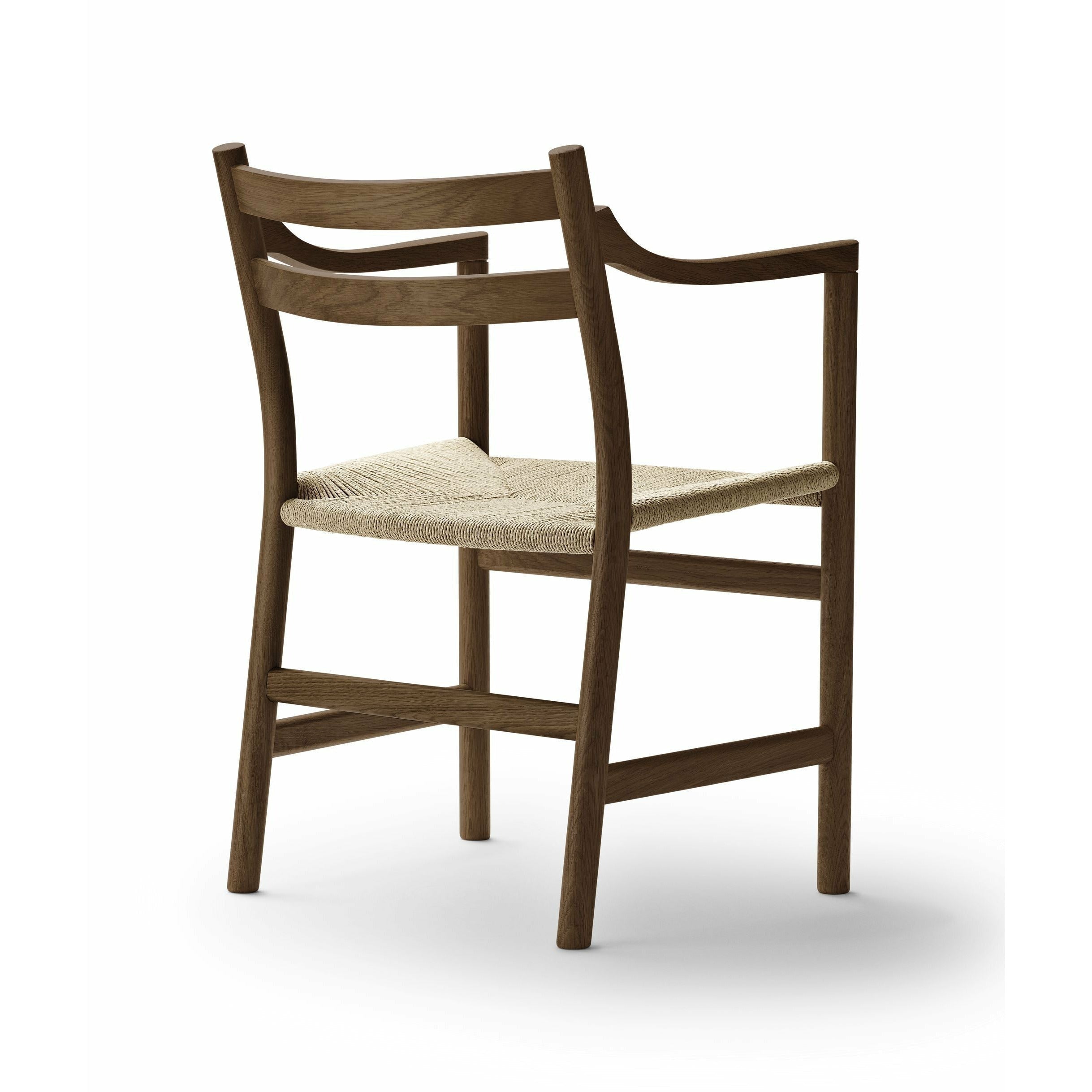Carl hansen ch46 chaise chaise fumée d'huile de couleur, cordon naturel