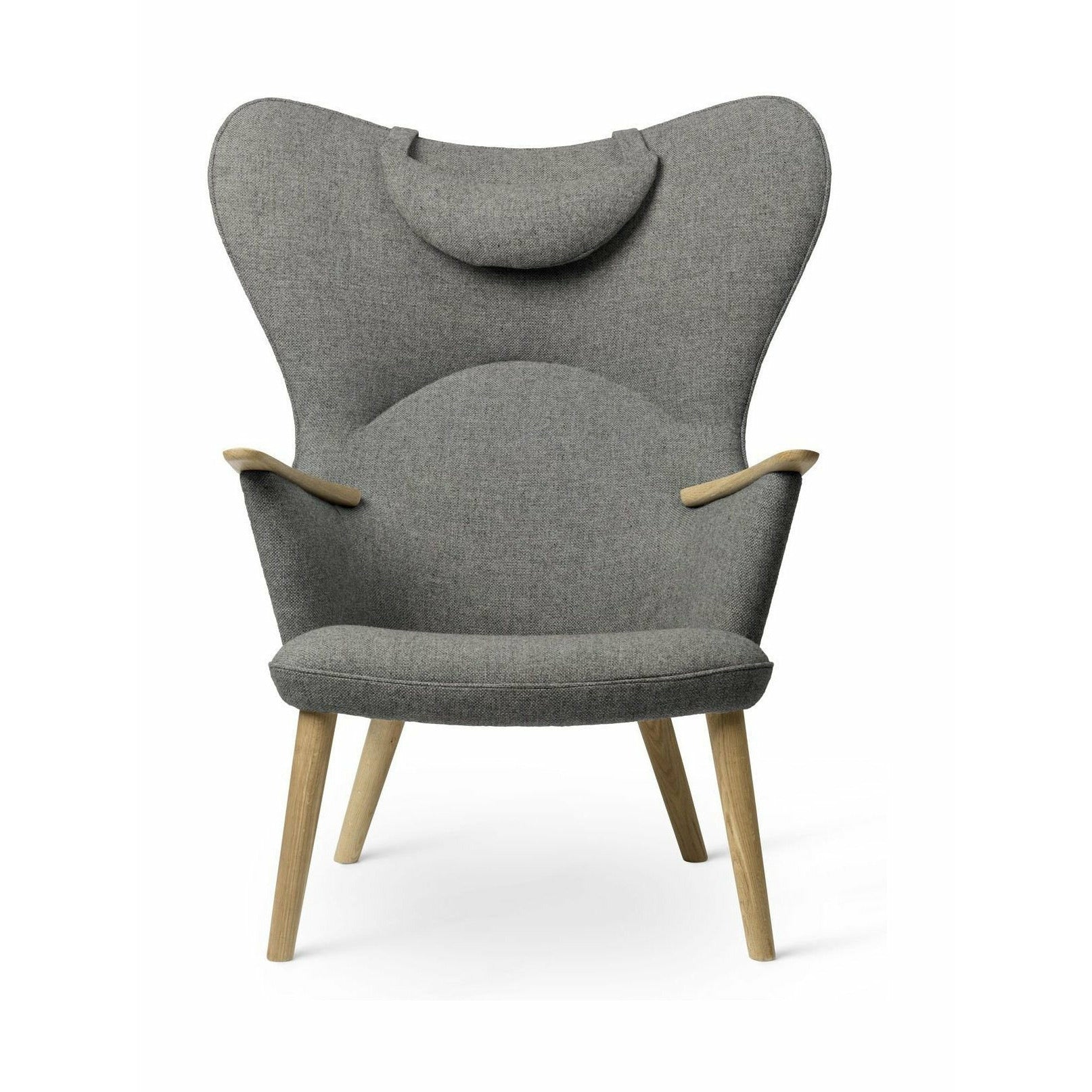 Carl Hansen Ch78 Mama Bear Lounge Chair, Oak Oil/Gray Fiord 0151