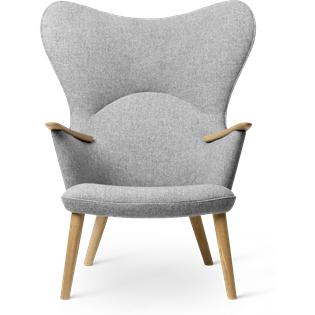 Carl Hansen CH78 Mama Bear Lounge Chair, Oak Huile / Gray Hallingdal 0130