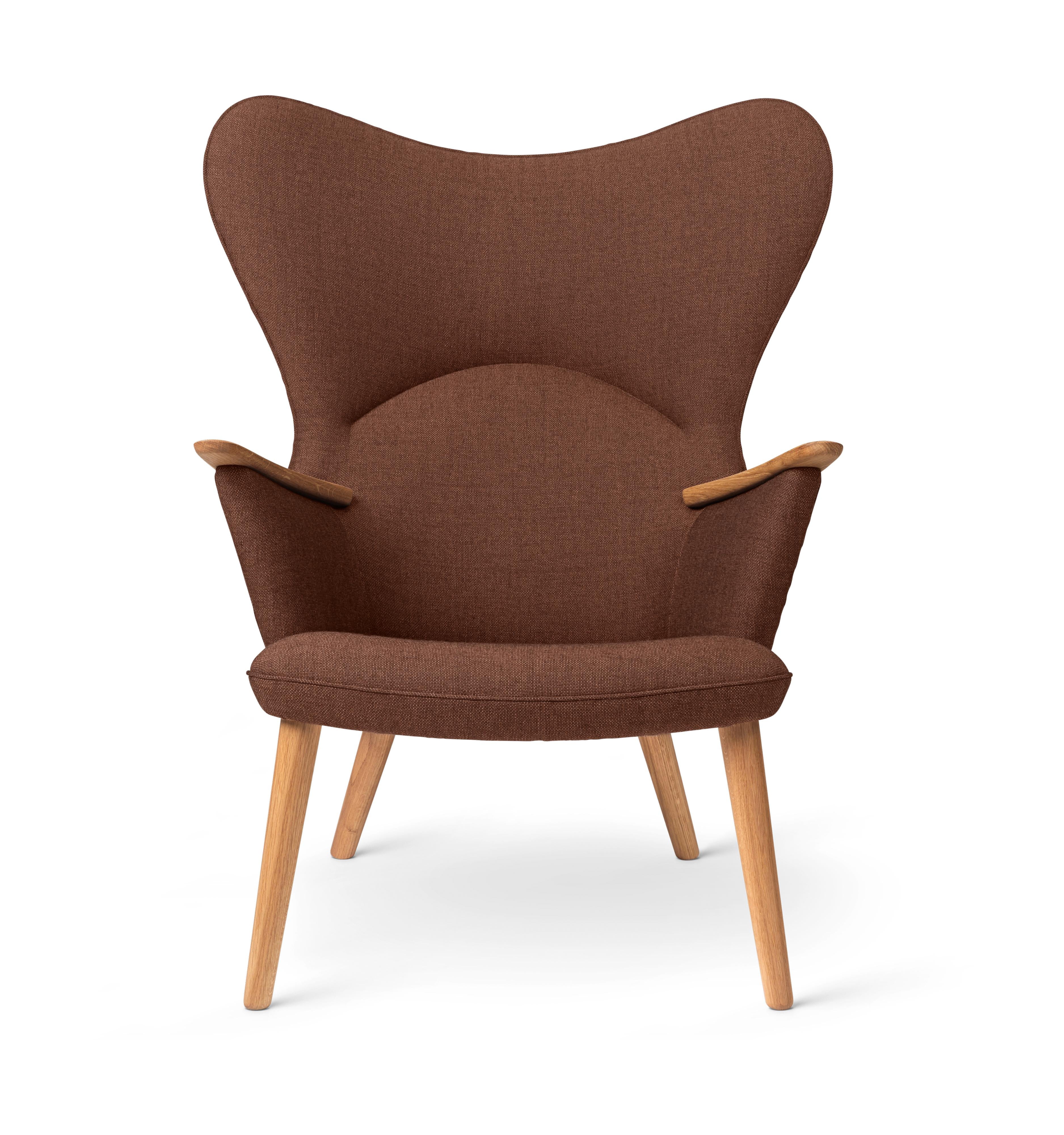 Carl Hansen CH78 Mama Bear Lounge Chair, Eiche geölt/Passion 7101