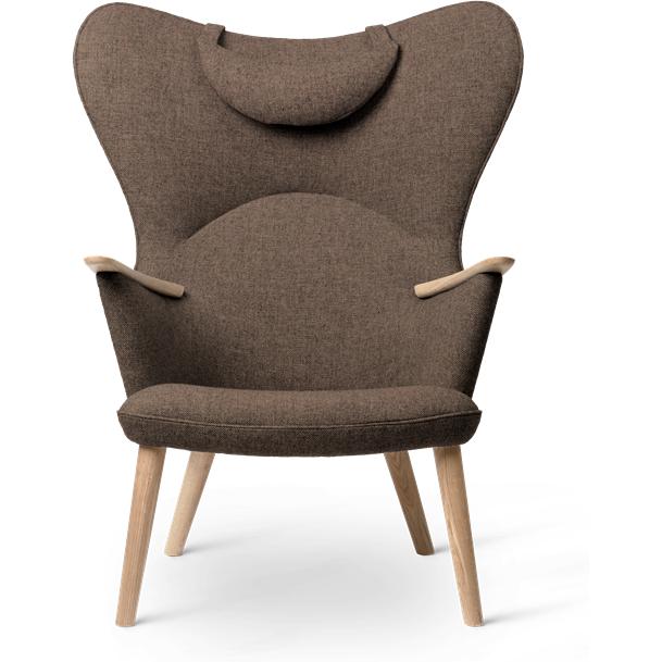 Carl Hansen CH78 Mama Bear Lounge Chair, Oak Soulted / Brown Fiord 0271