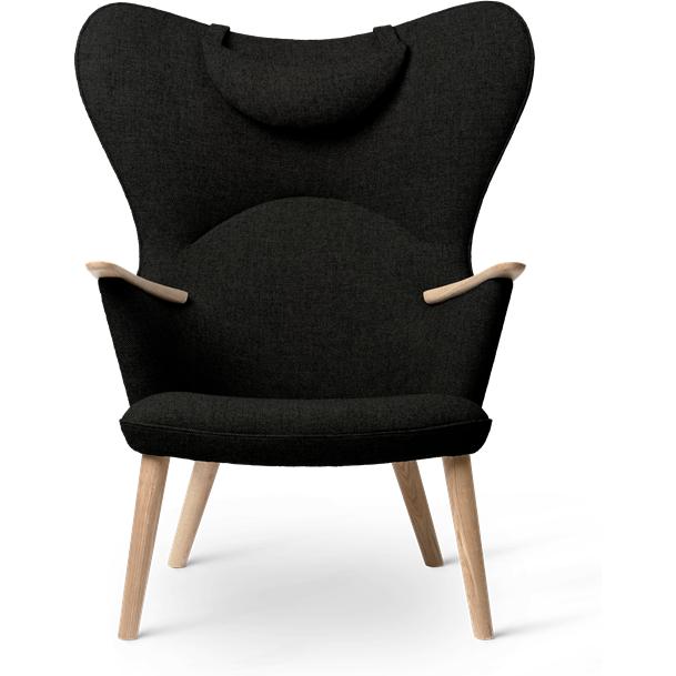 Carl Hansen CH78 Mama Bear Lounge Chair, Oak Soap / Dark Green Fiord 0991