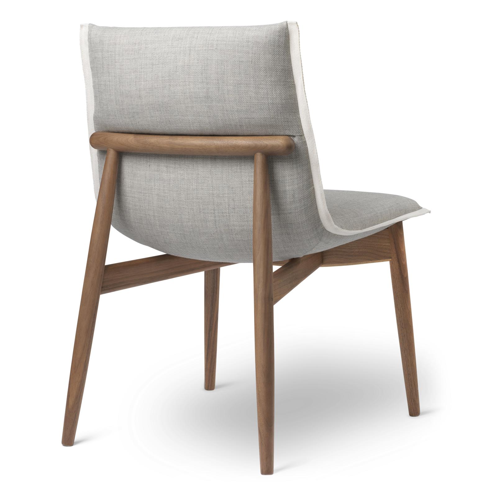 Silla de abrazo de Carl Hansen E004, nogal engrasado, tela gris