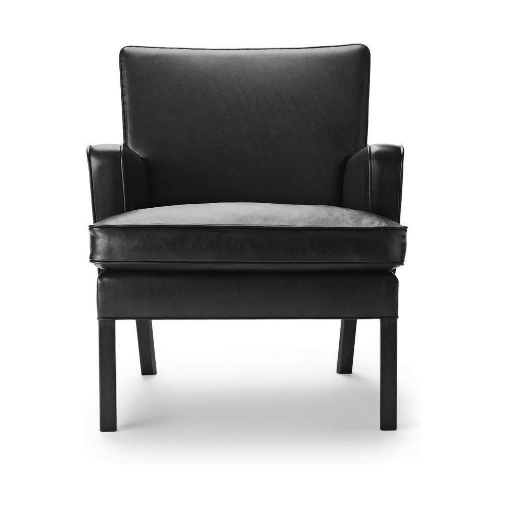 Carl Hansen KK53130 Eenvoudige stoel, zwart eiken/zwart leer