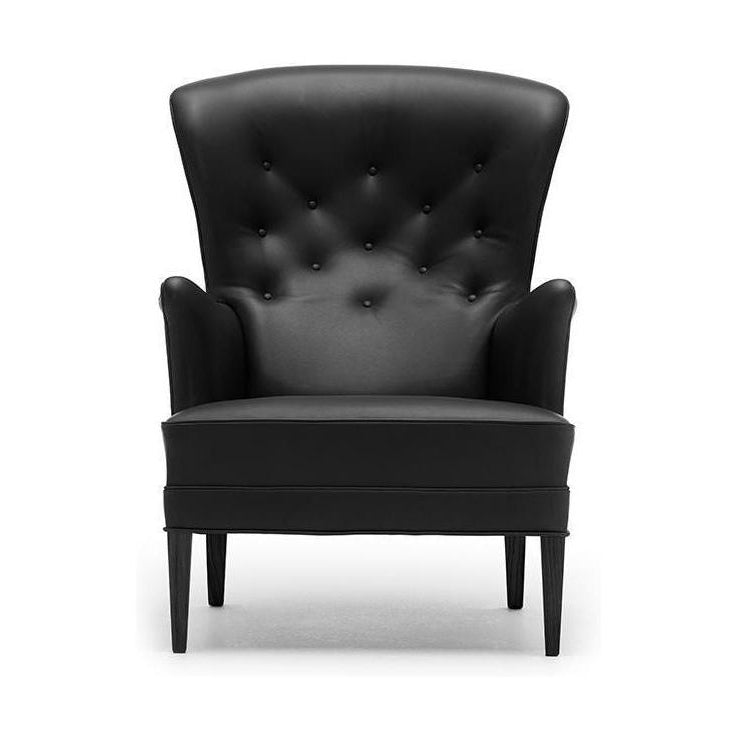 Carl Hansen FH419 Chaise patrimoniale, chêne noir / cuir noir