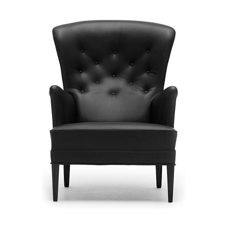 Silla de patrimonio Carl Hansen FH419, roble negro/cuero negro