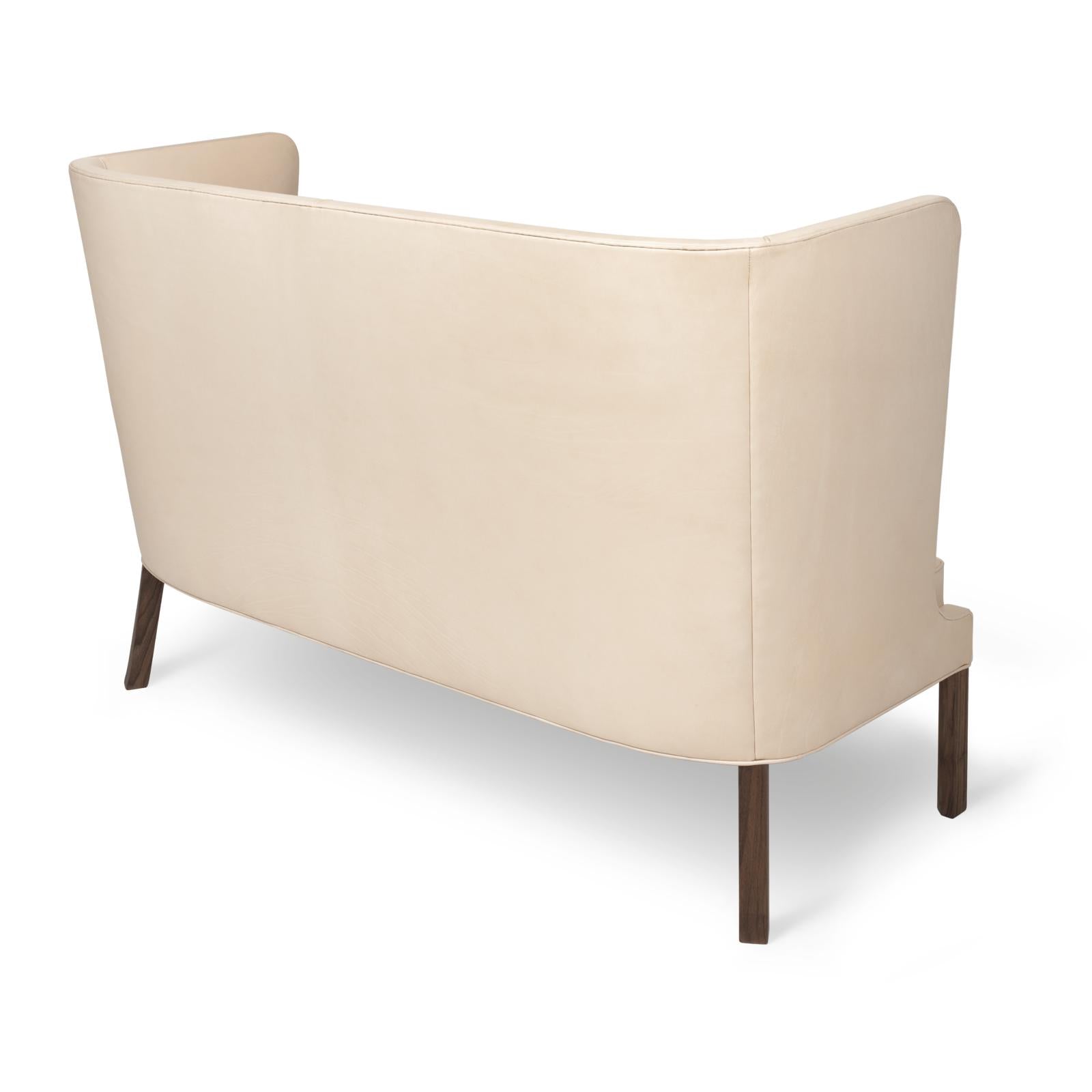 Carl Hansen FH436 Coupé Sofá, Nuez Oiled/Cuero Natural