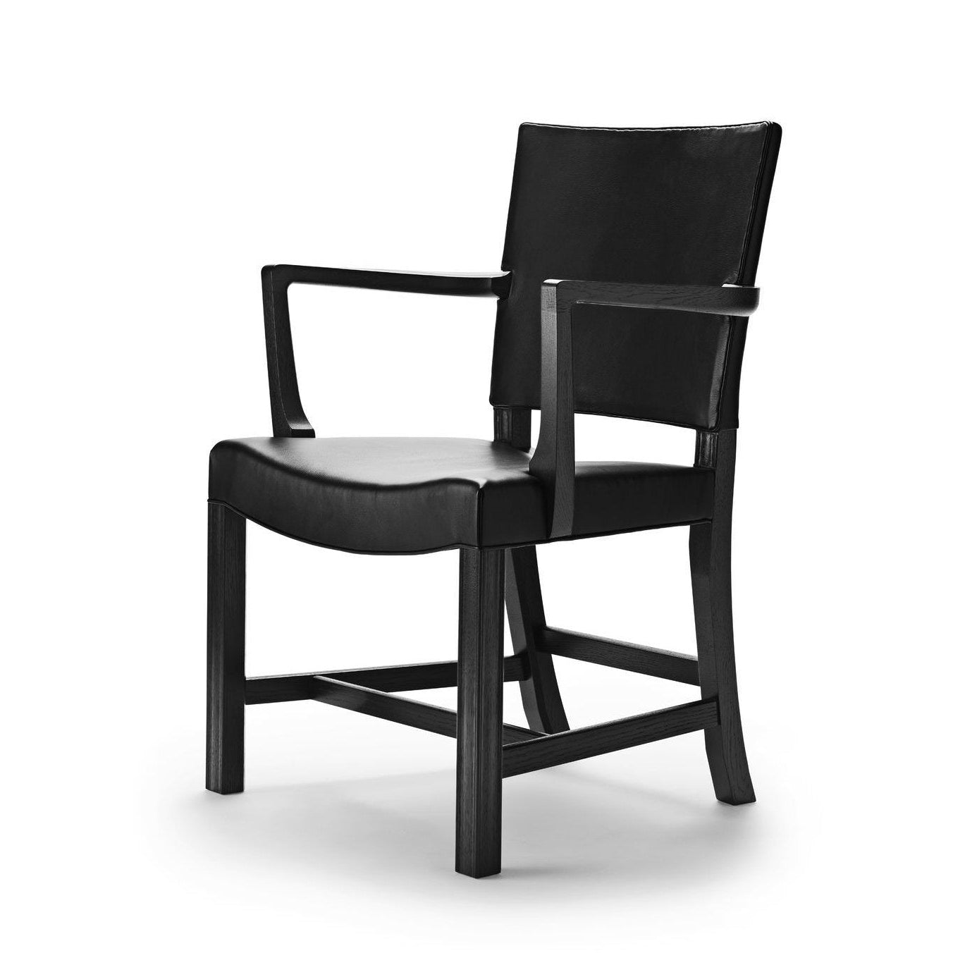 Carl Hansen KK37581 sillón rojo grande, roble negro/cuero negro