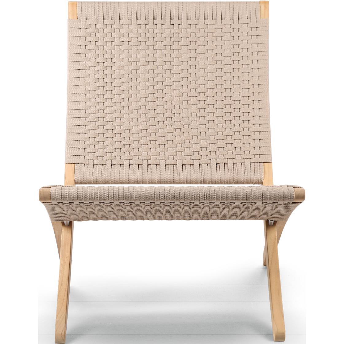 Carl Hansen MG501 Cuba Chaise Outdoor non traitée teck, corde / sésame