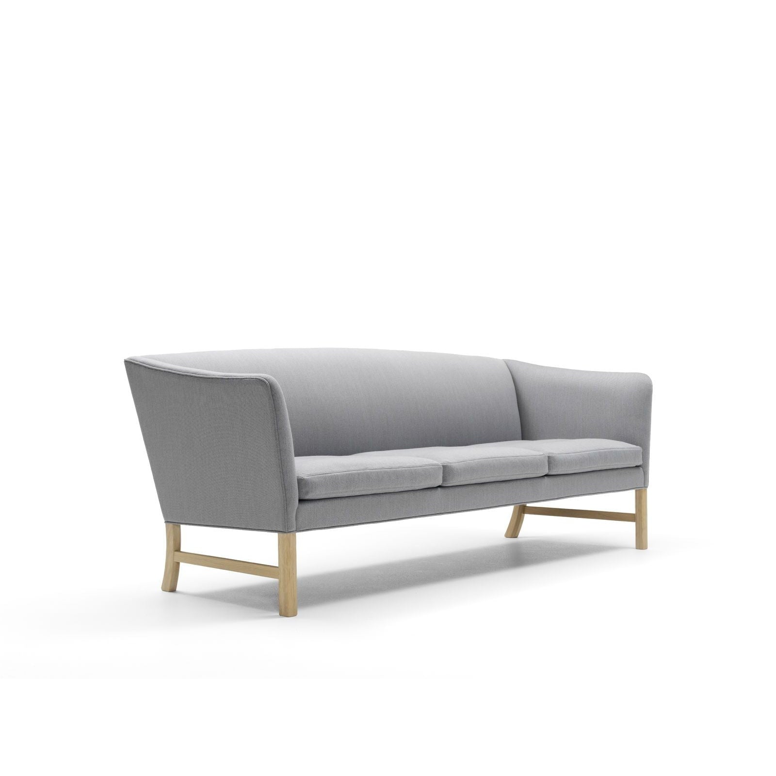 Carl Hansen OW603 Sofa geölte Eiche, hellgrauer Stoff