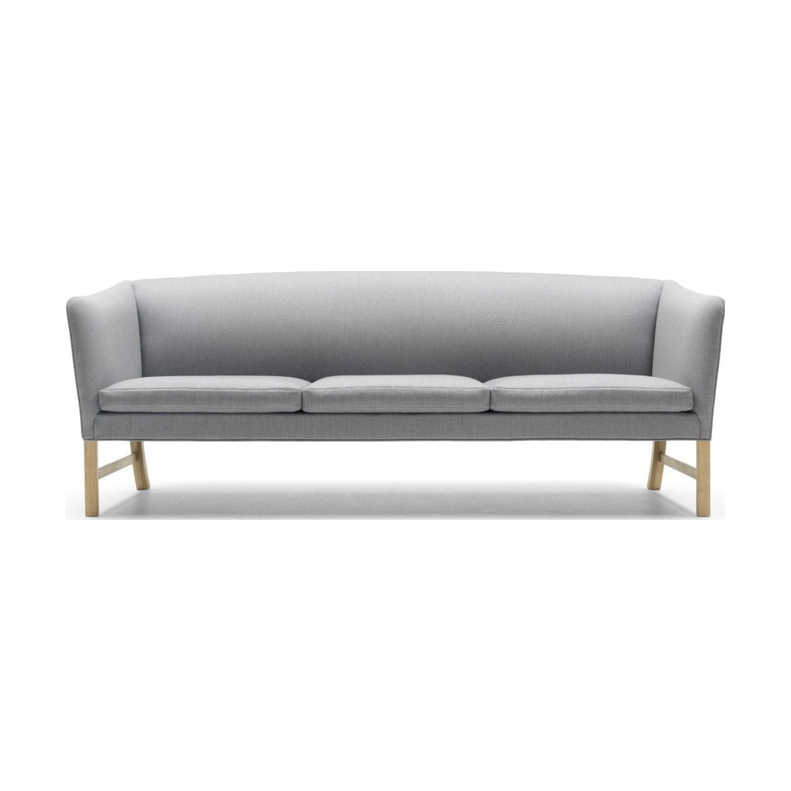 Carl Hansen OW603 Sofa geölte Eiche, hellgrauer Stoff