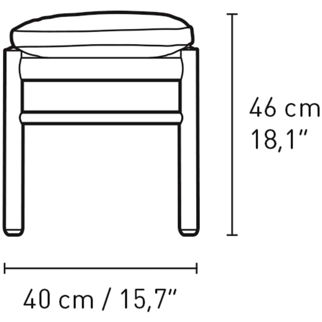 Carl Hansen OW149 F Fodskammel til kolonistol Oak Smoke Colored Oil, Thor 307