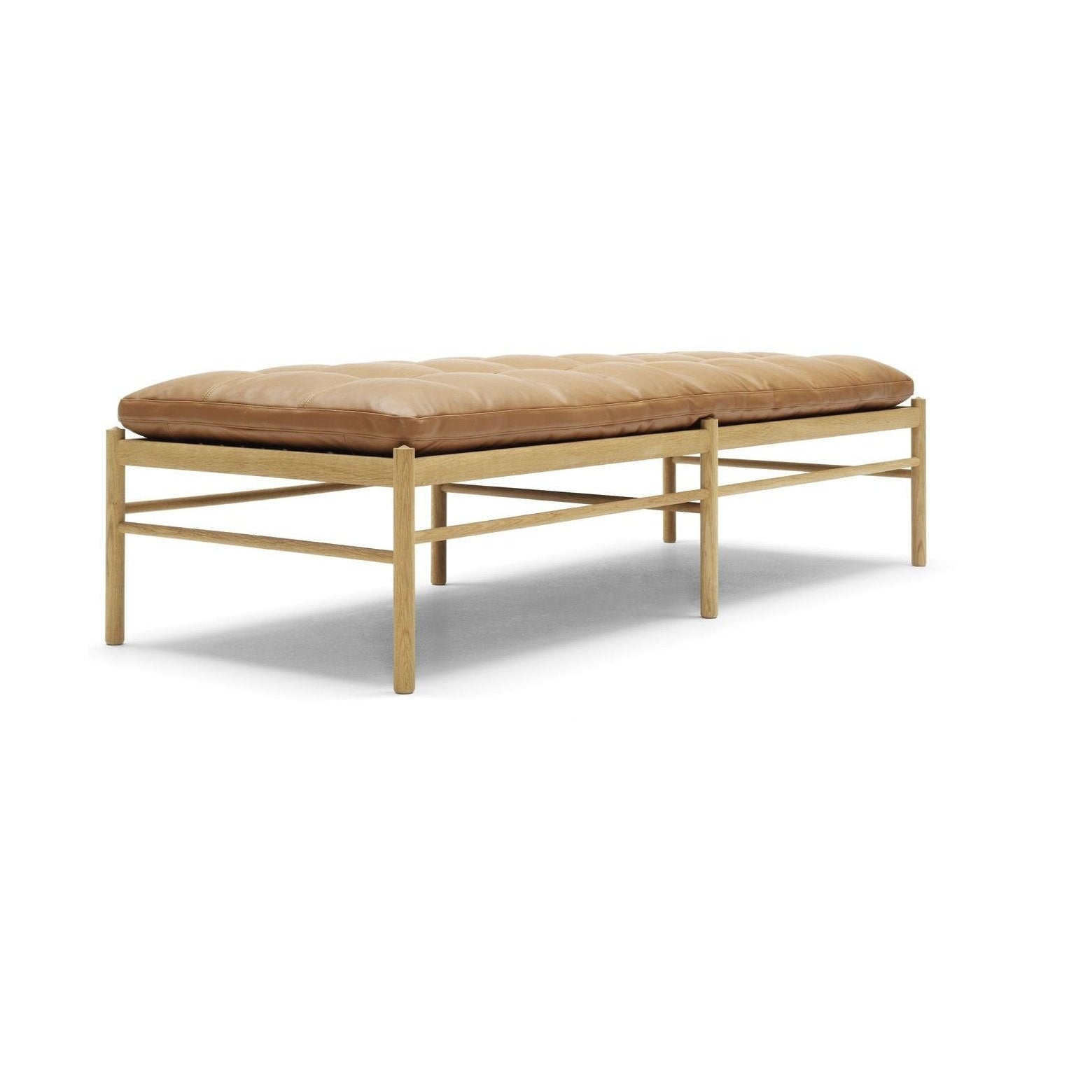 Carl Hansen OW150 Daybed, geolied eiken/goudbruin leer