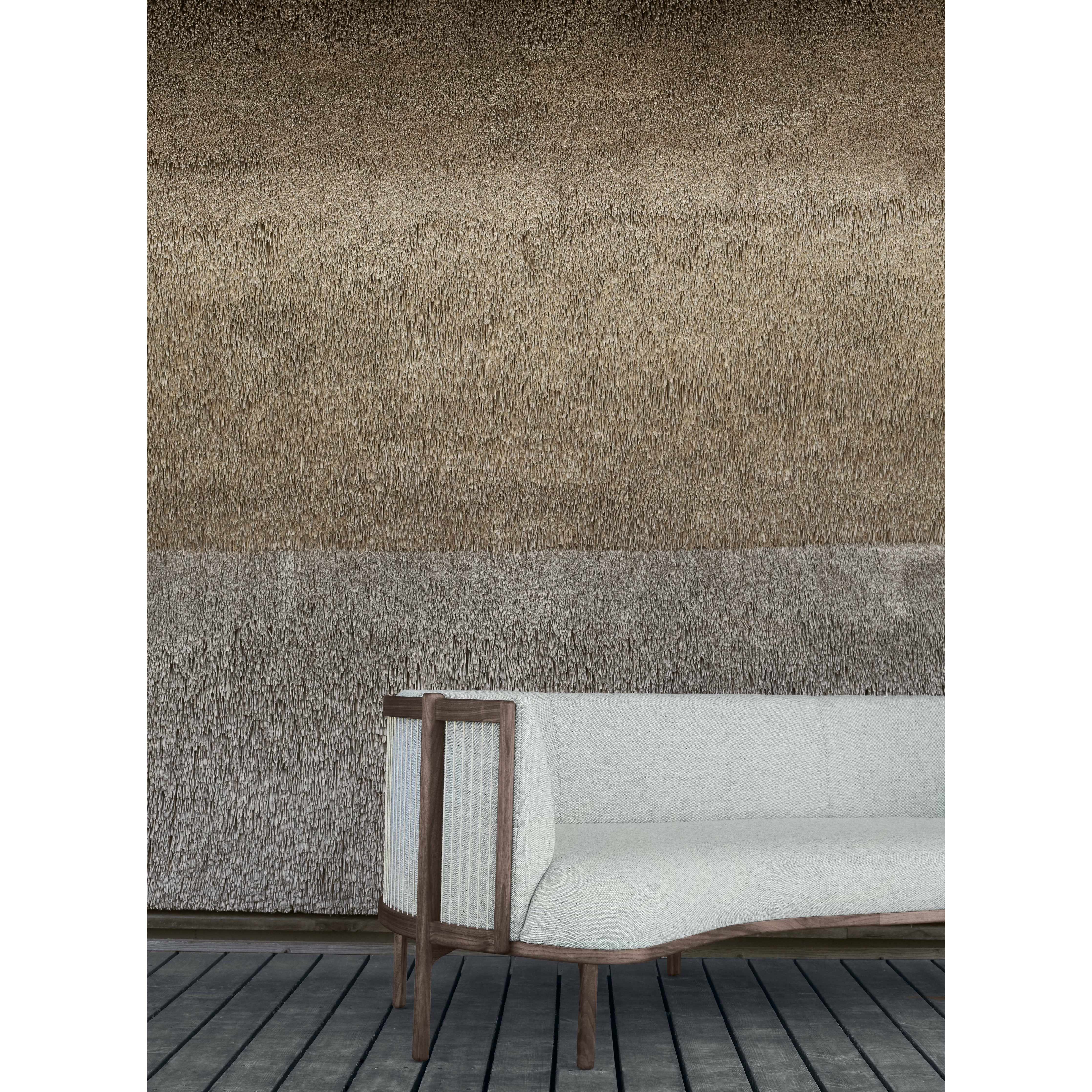 Carl Hansen RF1903 L Sofa SoFa 3 Seeater Aceite de roble izquierdo/tela Fiord, gris/marrón natural