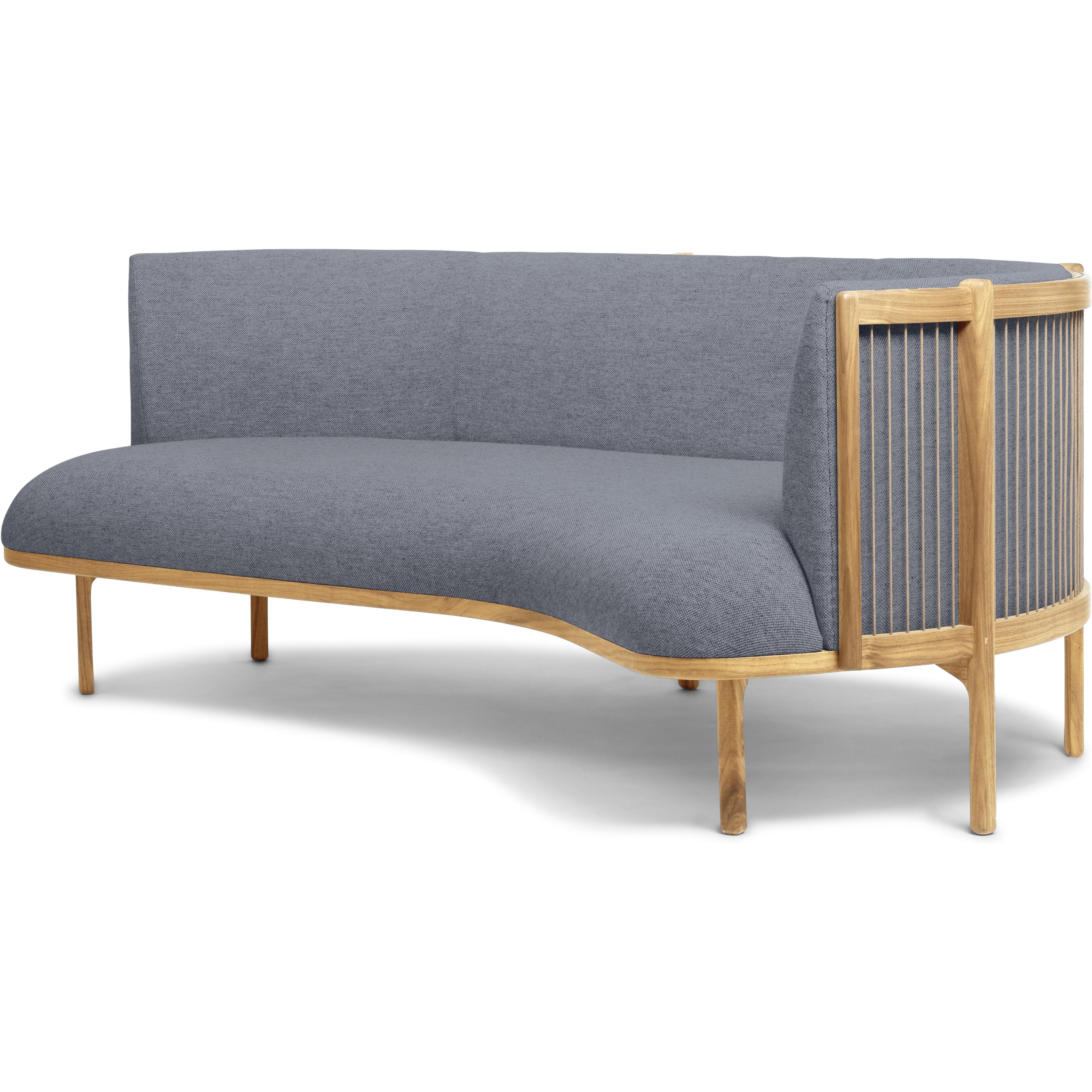 Carl Hansen RF1903 R i sidled soffa 3 -sits höger ekolja/fiordtyg, grå/naturlig brun