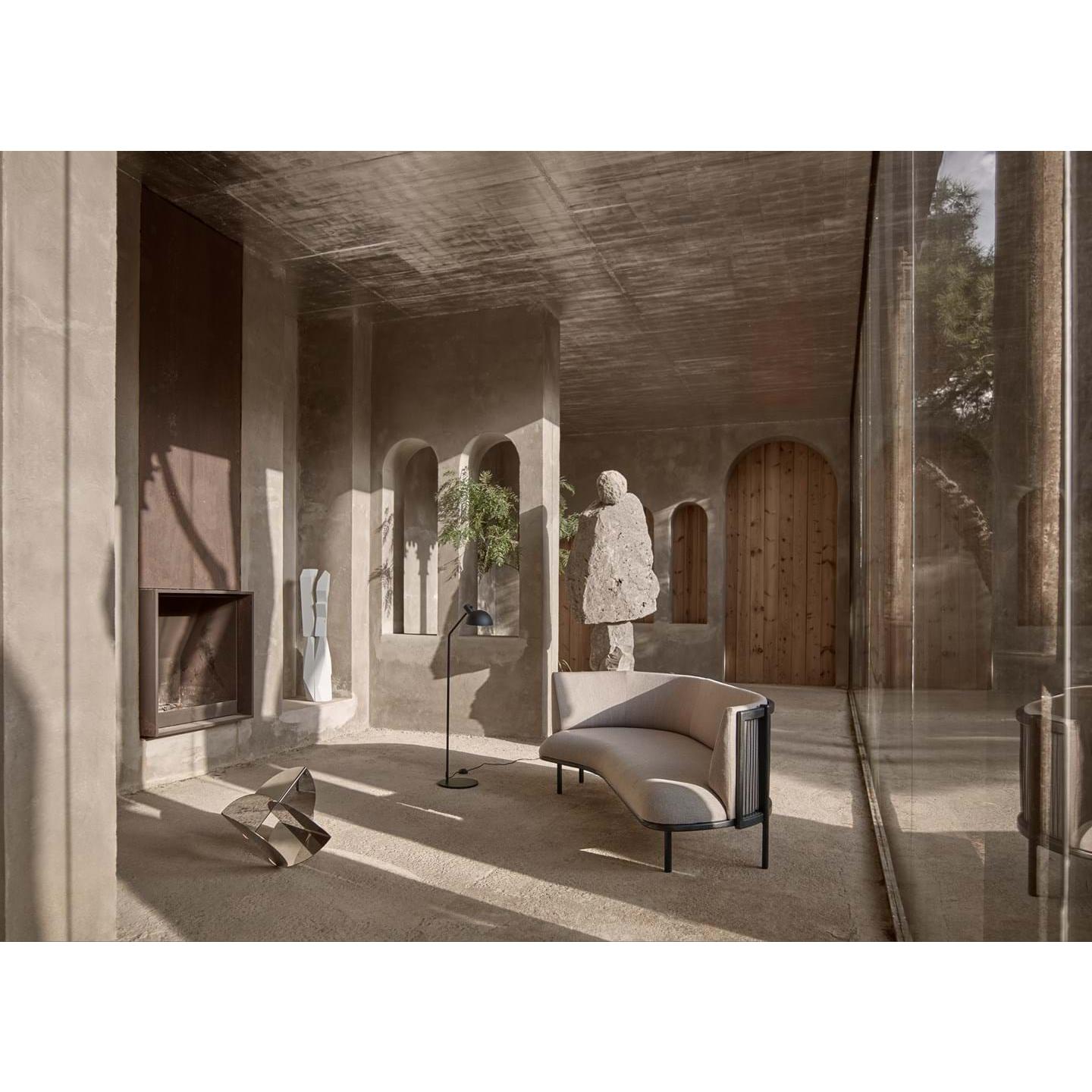 Carl Hansen RF1903 R Sideways Sofa 3 plazas de roble derecho/tela Hallingdal 100, marrón blanco/natural