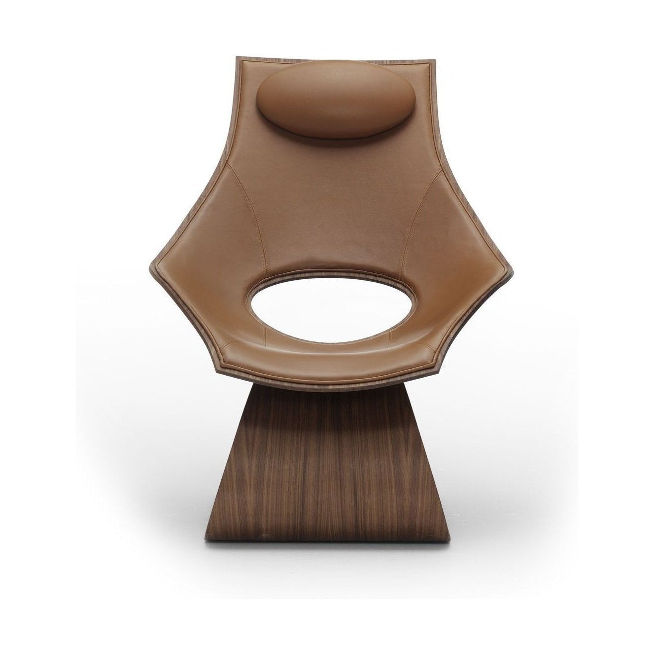 Carl Hansen Ta001p Dream Chair, noyer huilé/cuir marron