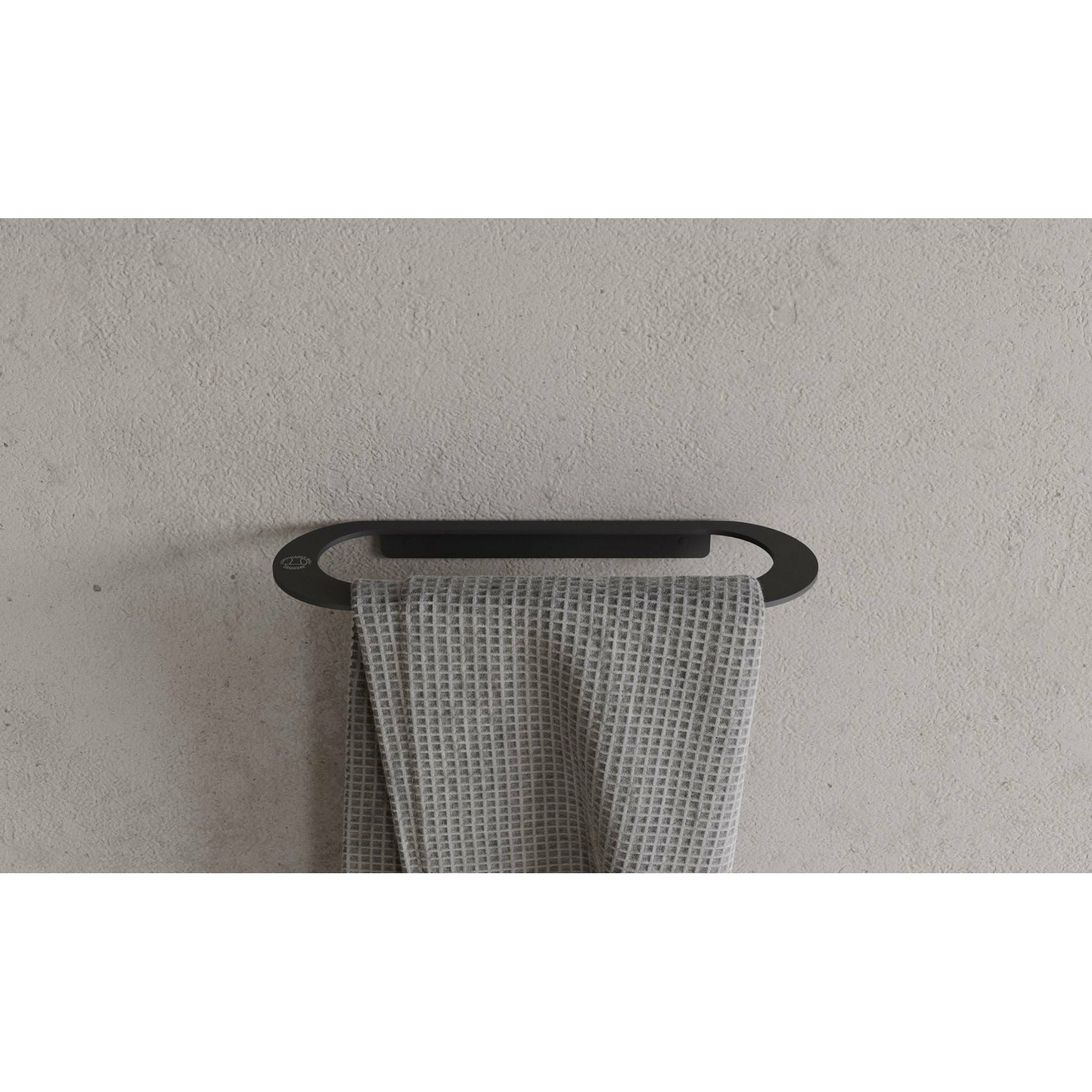 Baignoire de Copenhague CB 100 porte-serviette L28 cm, tapis noir