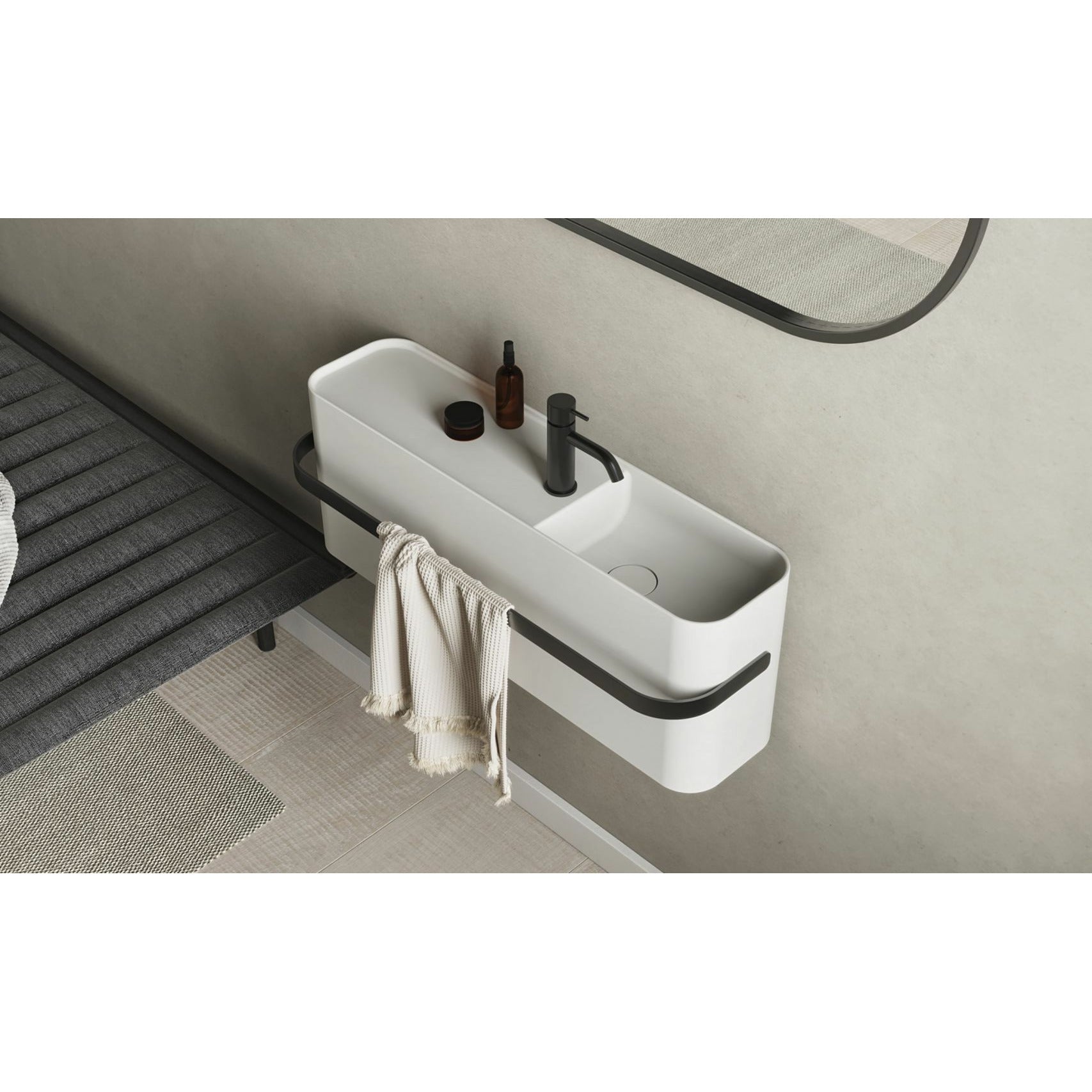 Kopenhagenbad Yuno Rail Washin Basin, L80 cm