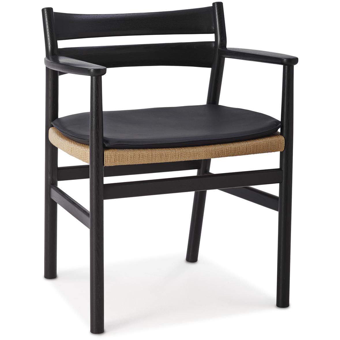 DK3 BM2 Chaise de salle à manger chêne laqué, noir
