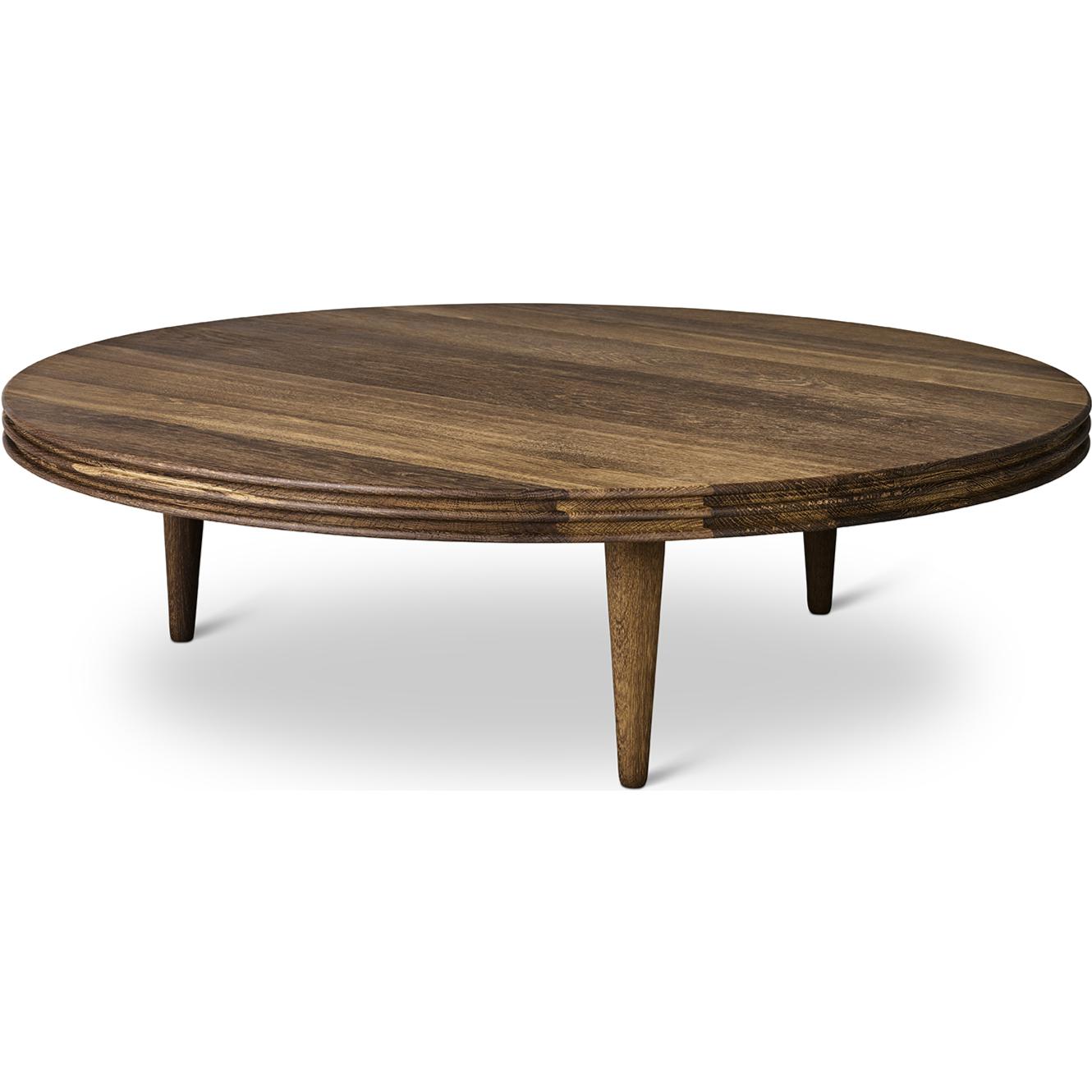 DK3 Groove Three Legged Side Table Oak gerookt, Øx H 110x30 cm