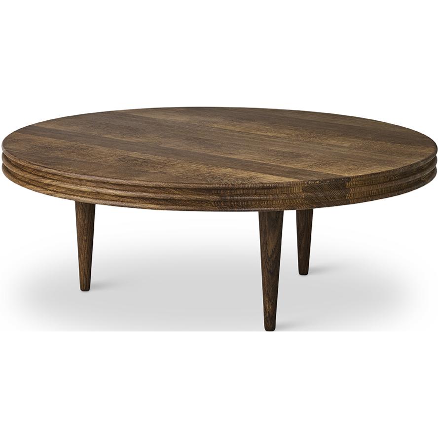 DK3 Groove Three Legged Side Table Oak gerookt, Øx H 60x30 cm