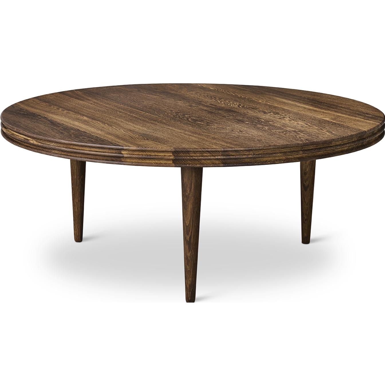 DK3 Groove Three Legged Side Table Oak gerookt, Øx H 80x30 cm