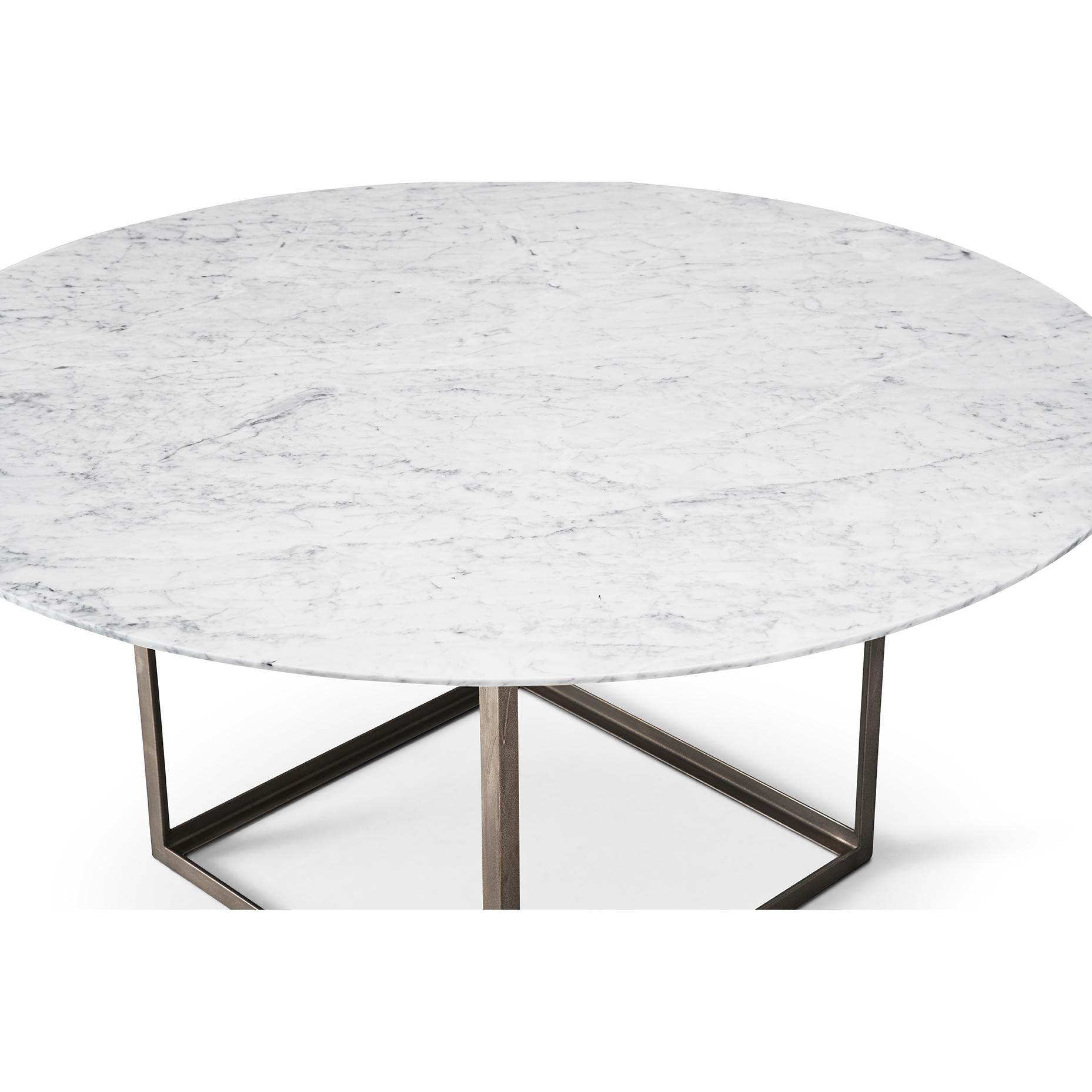 Dk3 Jewel Round Dining Table Marble ø150 Cm, Carrara
