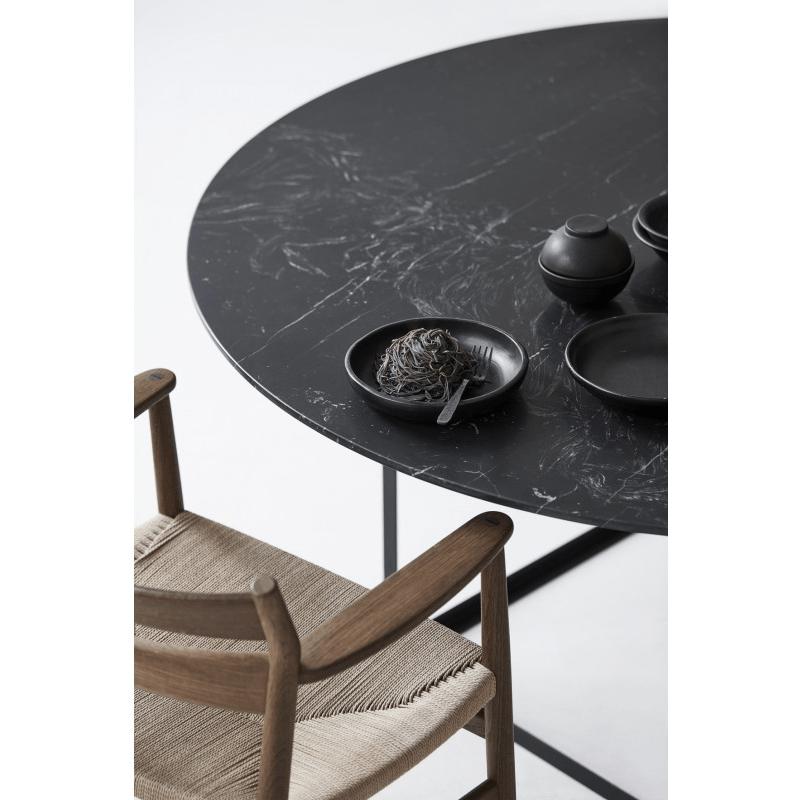 DK3 Jewel Round Table Round Marble Ø150 cm, Marquina