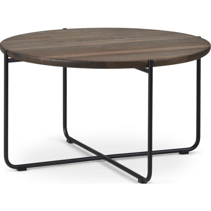 DK3 Konno Table d'appoint Round Oak Smoked, Ø80 cm