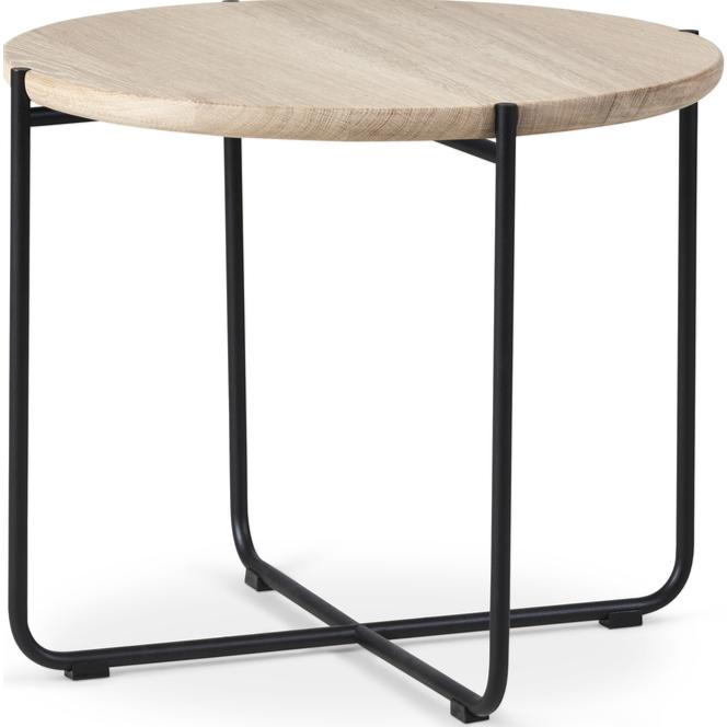 DK3 Konno Table d'appoint Round Savonage de chêne, Ø60 cm