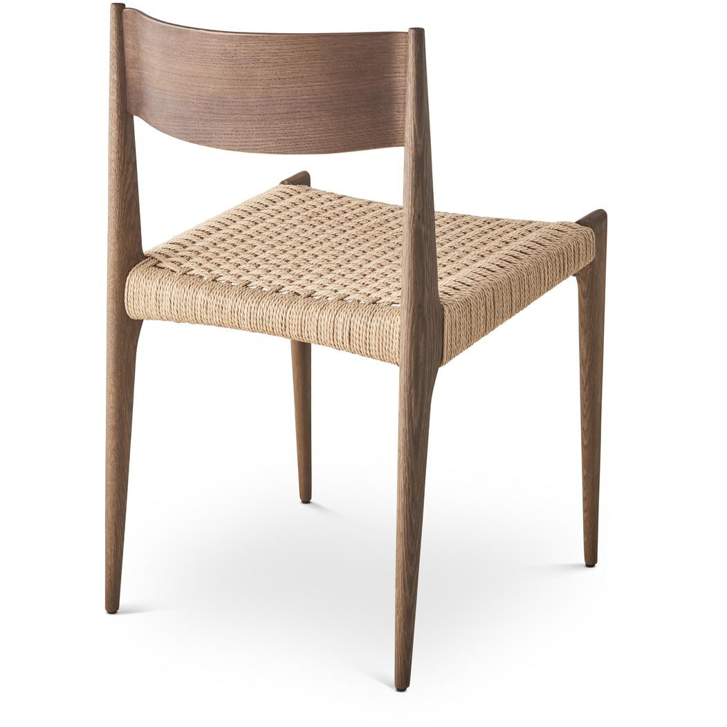DK3 Pia Dining Chair, chêne fumé / papier naturel Cordel