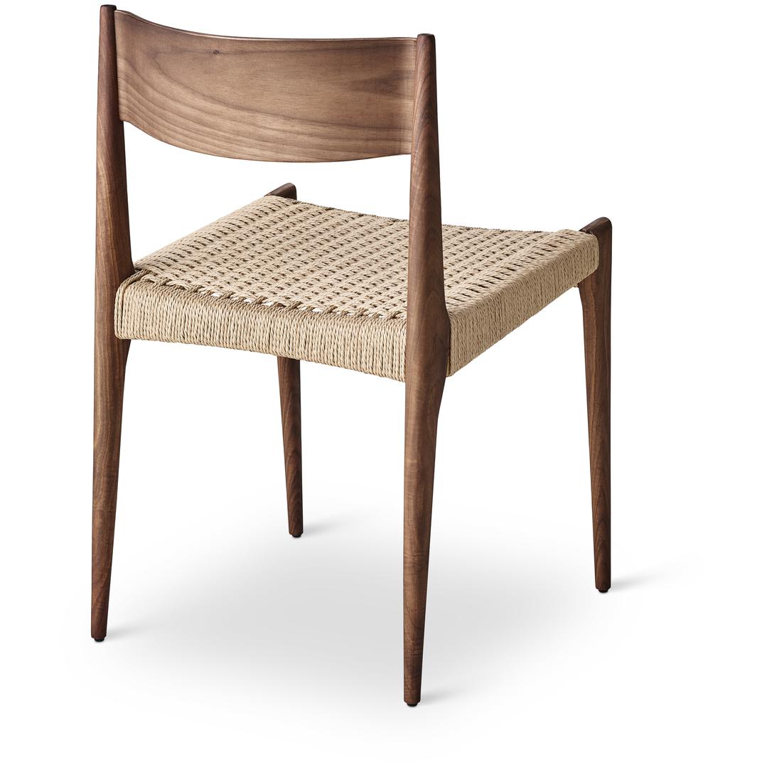 Cadeira de jantar DK3 PIA, cordão de papel oleado/natural de nozes