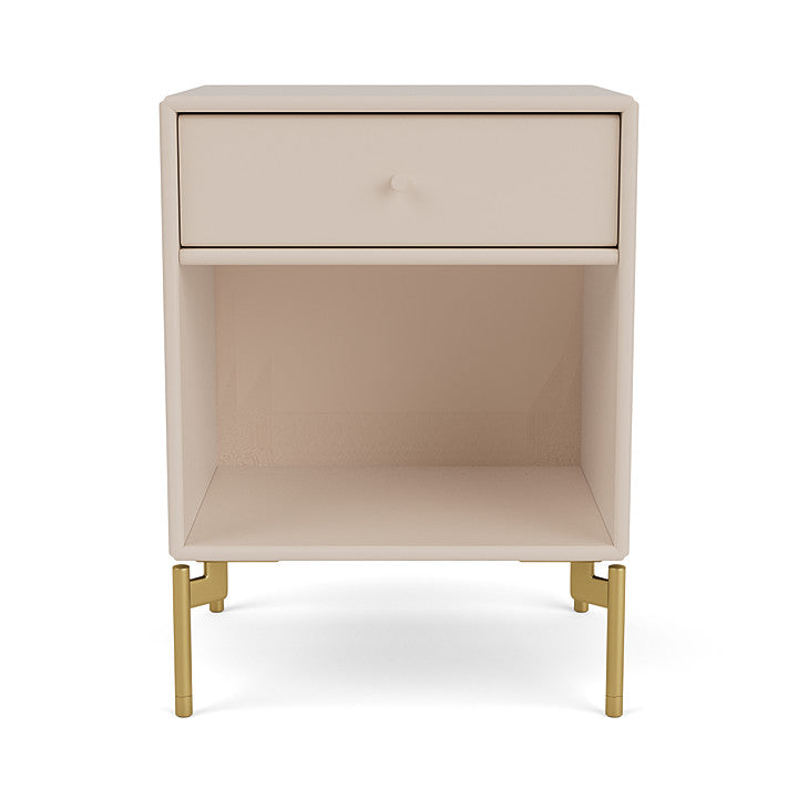 Montana Dream Nightstand With Legs, Clay/Brass